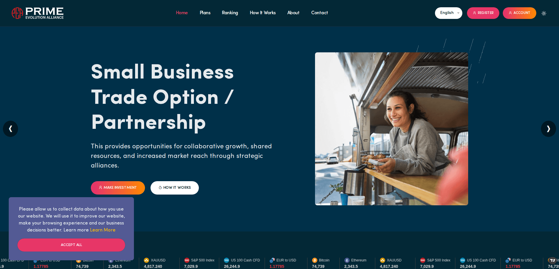 Website screenshot for https://primeevolutionalliance.com/ - 1