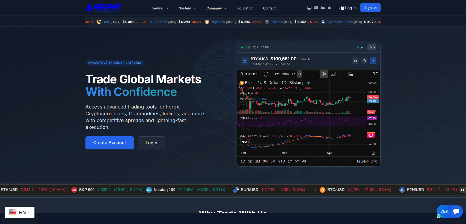 Website screenshot for https://apextradeexchange.com/ - 1