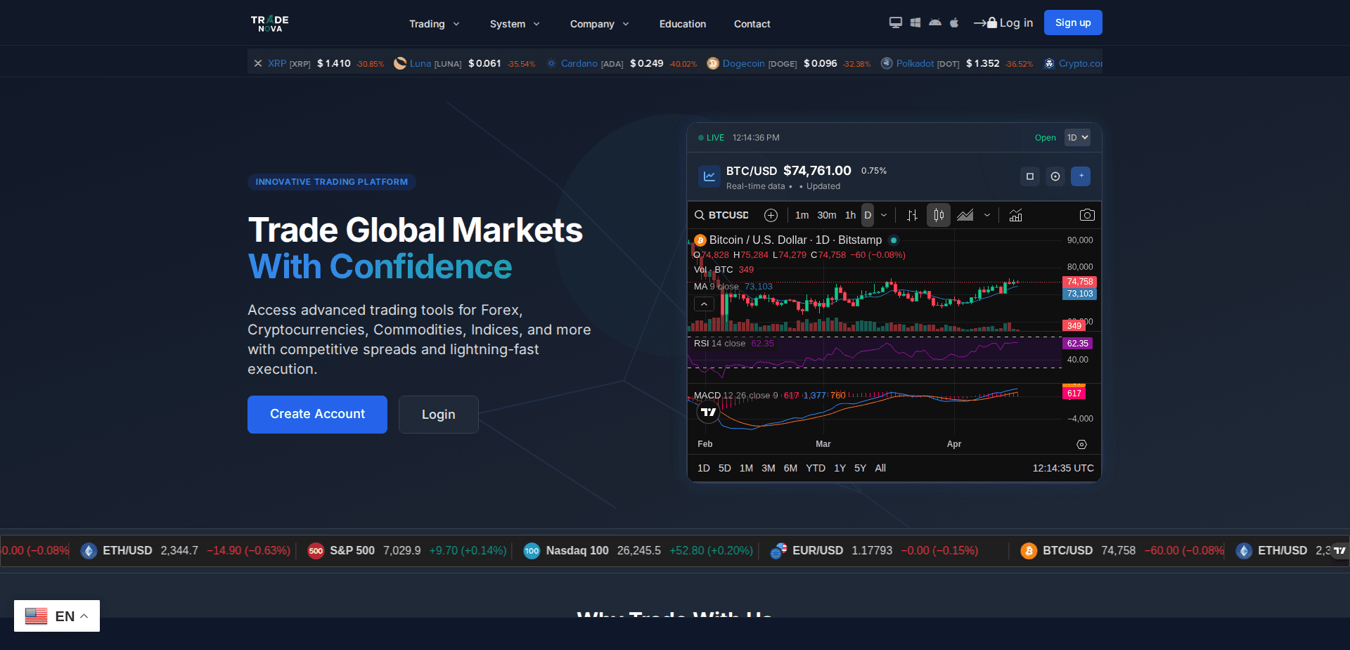 Website screenshot for https://tradnova.org/ - 1