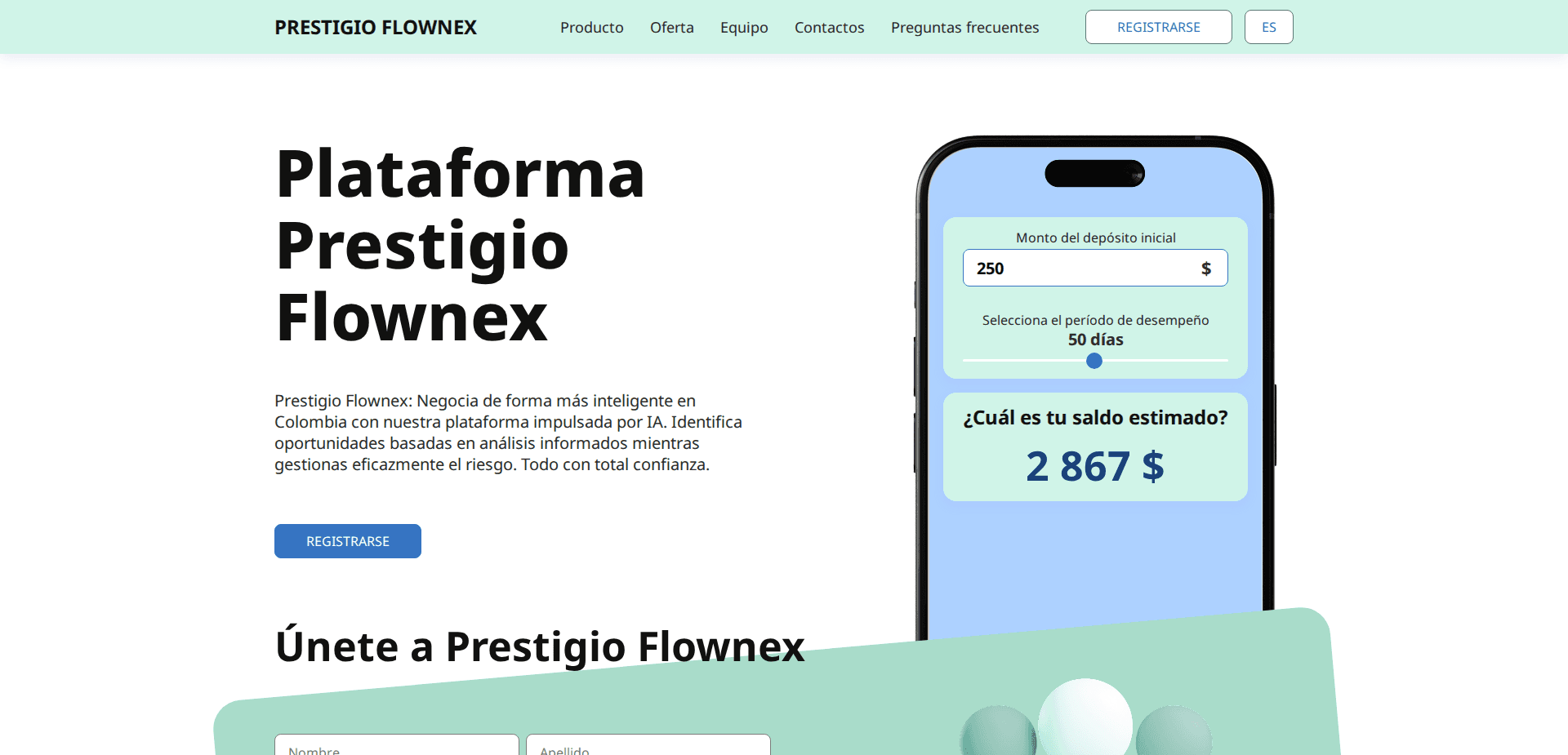Website screenshot for https://prestigio-flownex.com/ - 1