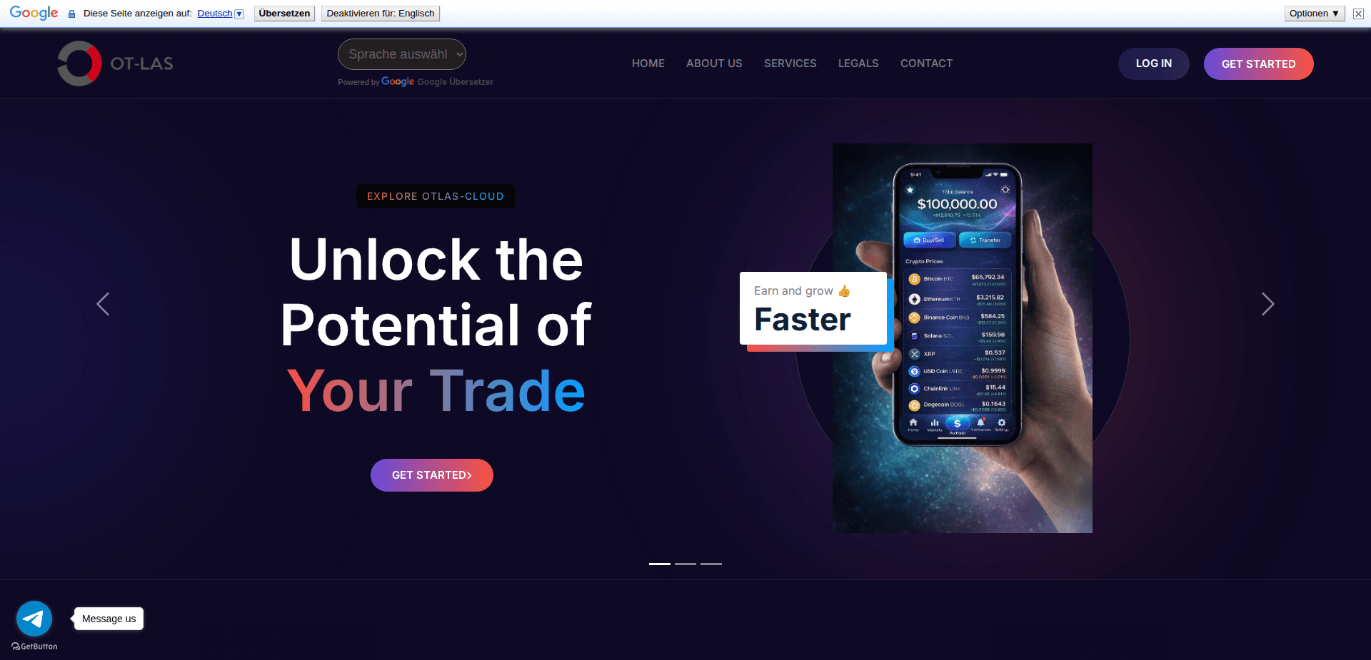 Website screenshot for https://otlas-cloud.com/ - 1