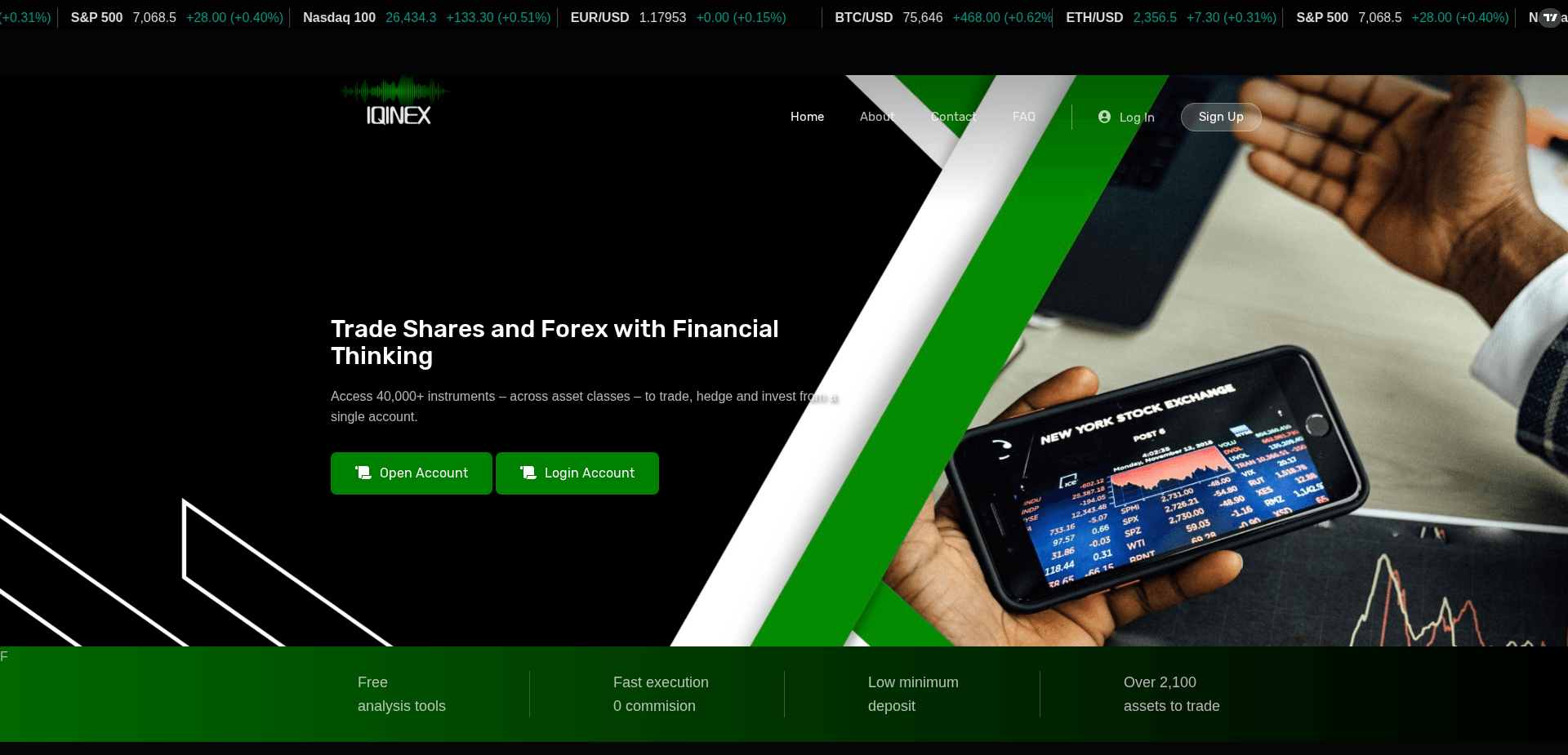 Website screenshot for https://iqinex.live/ - 1