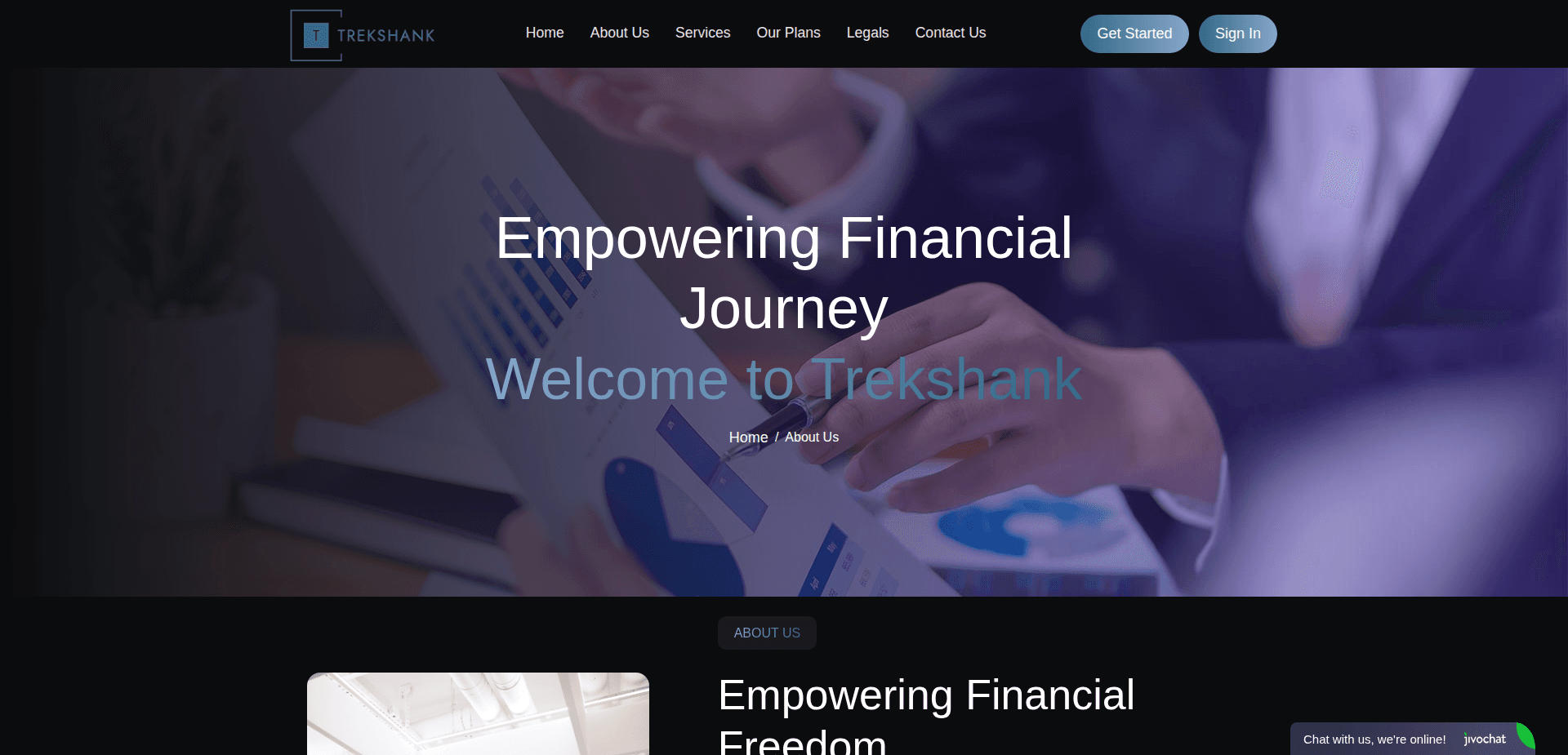 Website screenshot for https://trekshank.com/ - 3