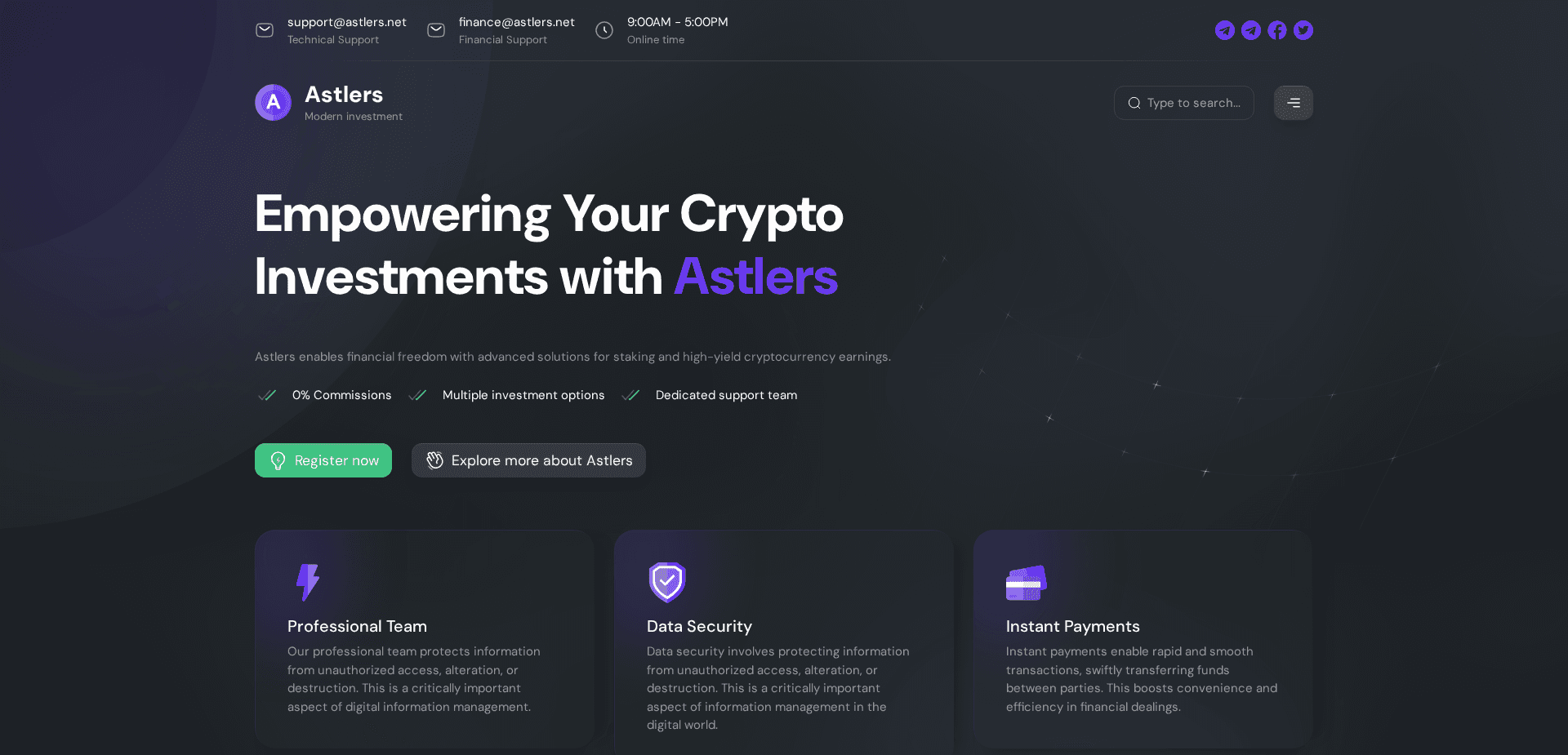 Website screenshot for https://astlers.net/ - 1