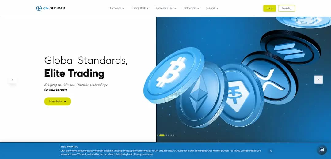 Screenshot for website  cmglobals.com - 1