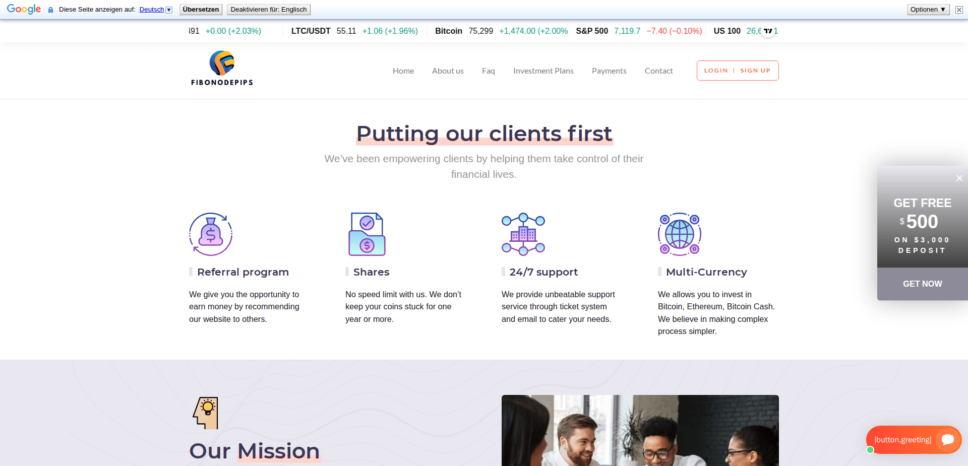 Website screenshot for https://fibonodepips.com/ - 3