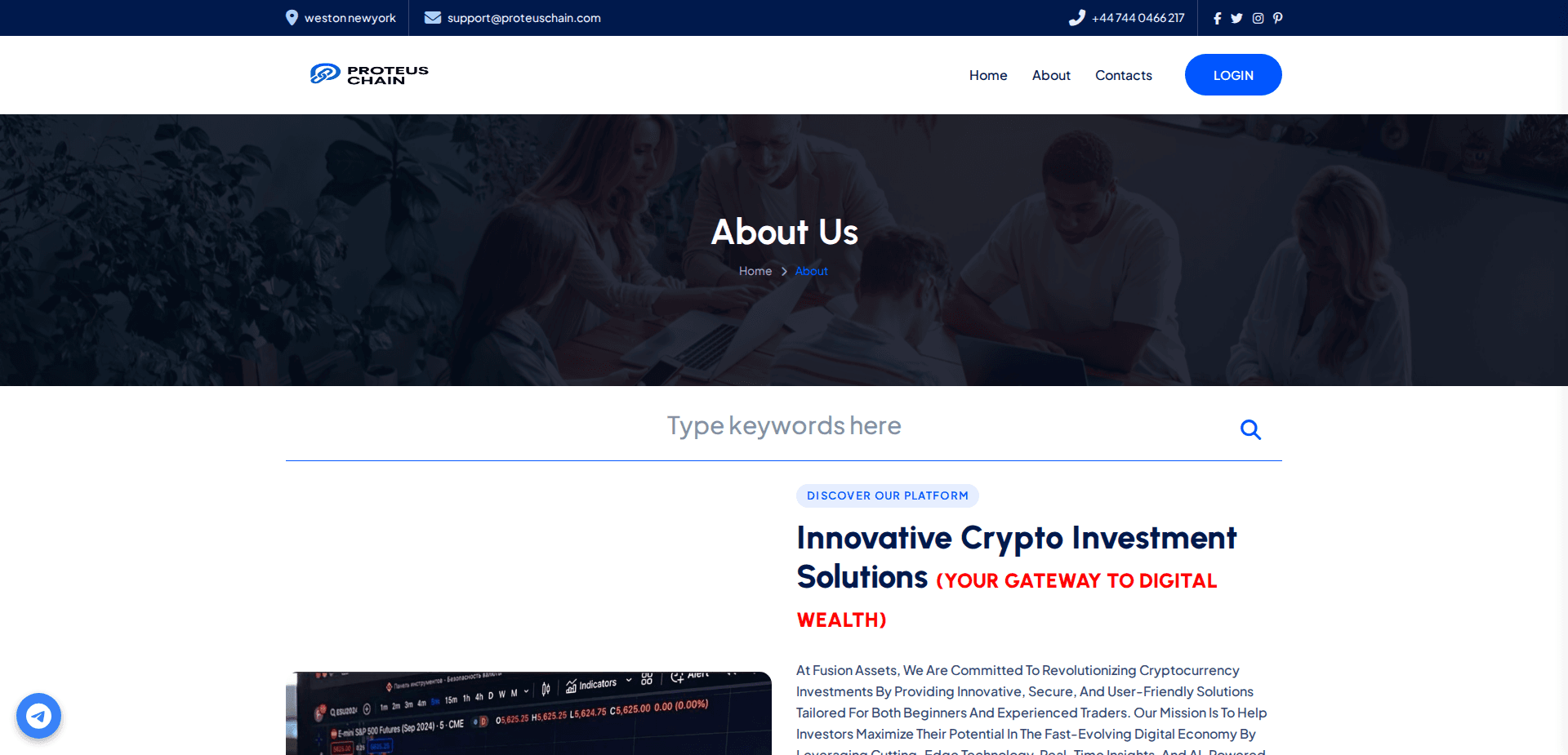 Website screenshot for https://proteuschain.com/ - 3