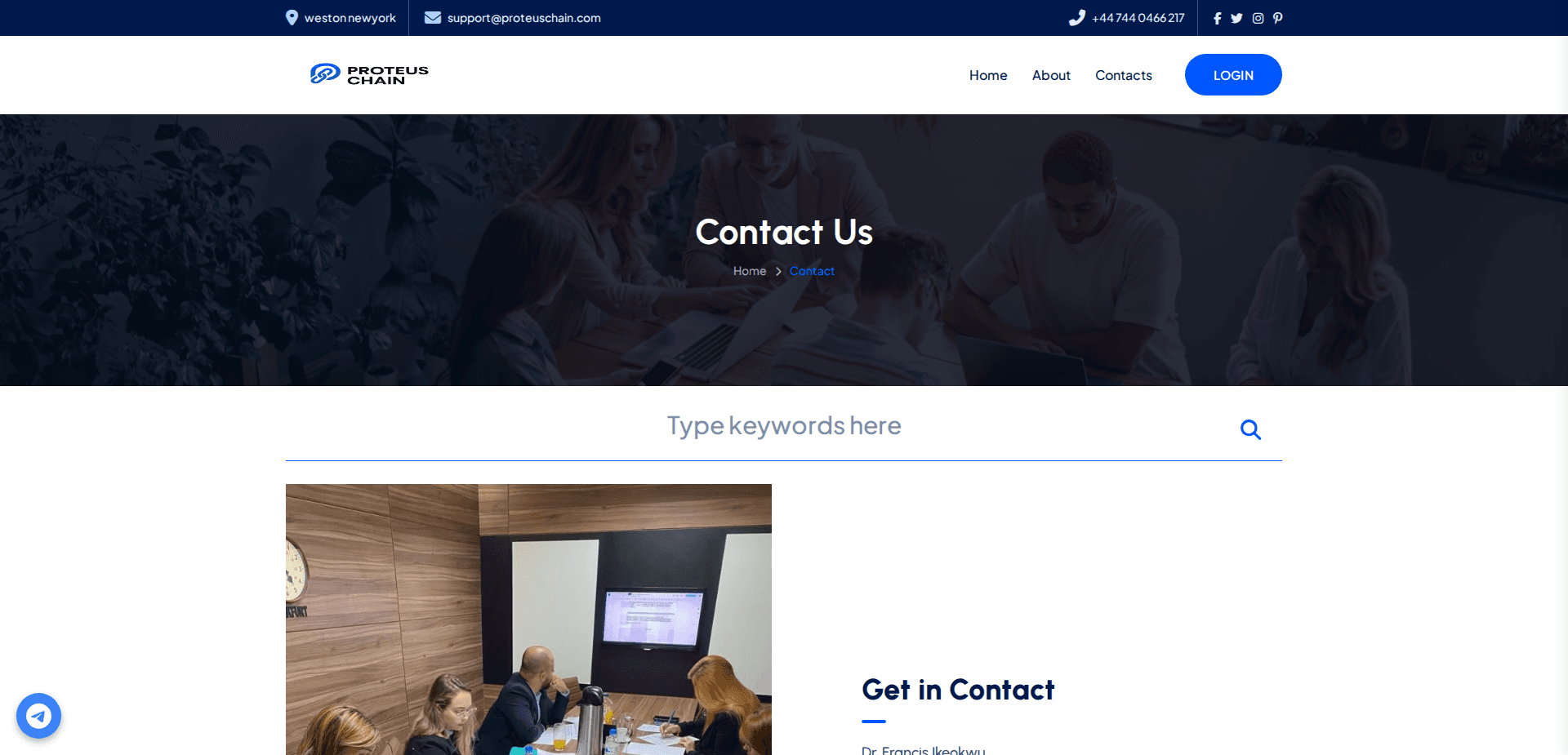 Website screenshot for https://proteuschain.com/ - 2