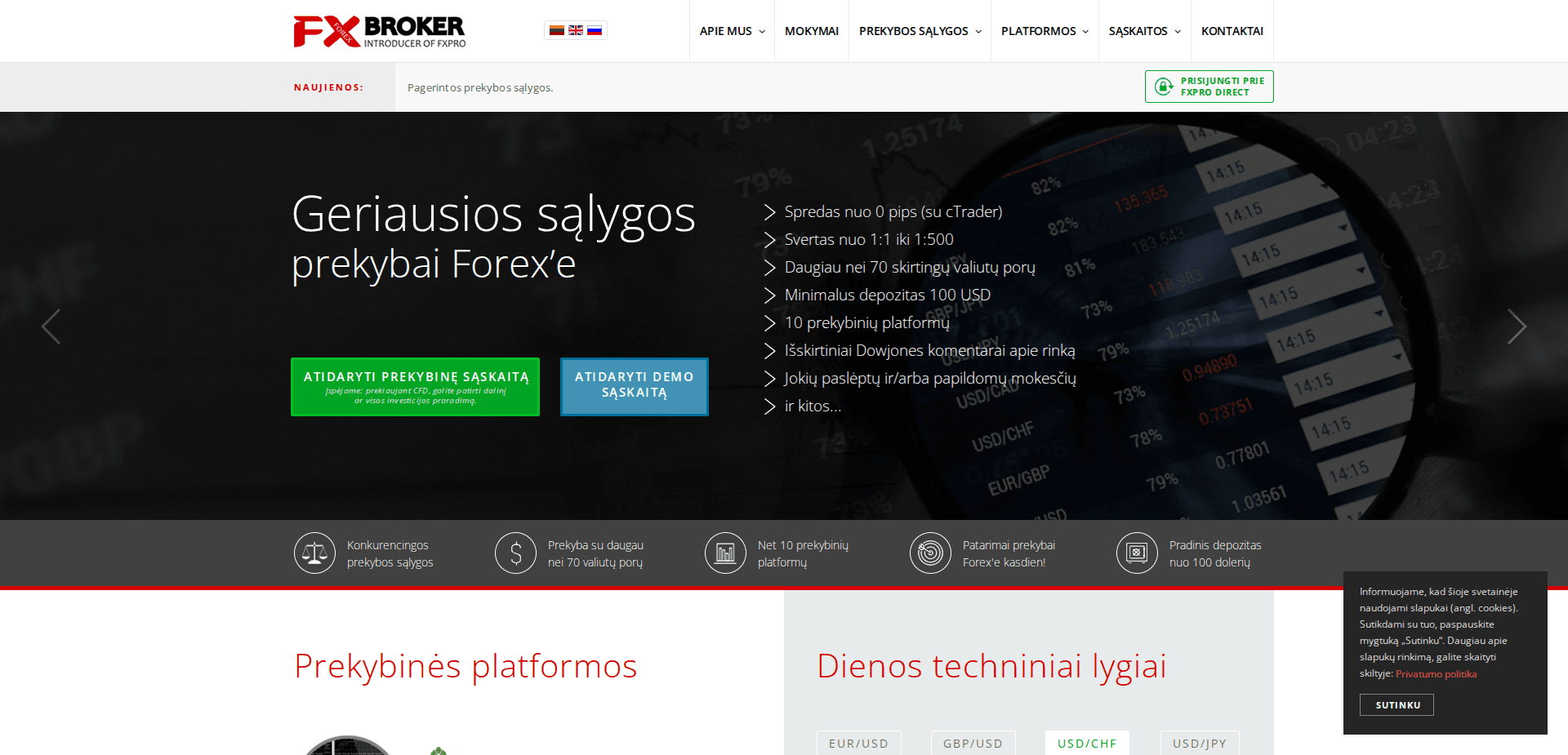 Website screenshot for https://fxbroker.lt/ - 1