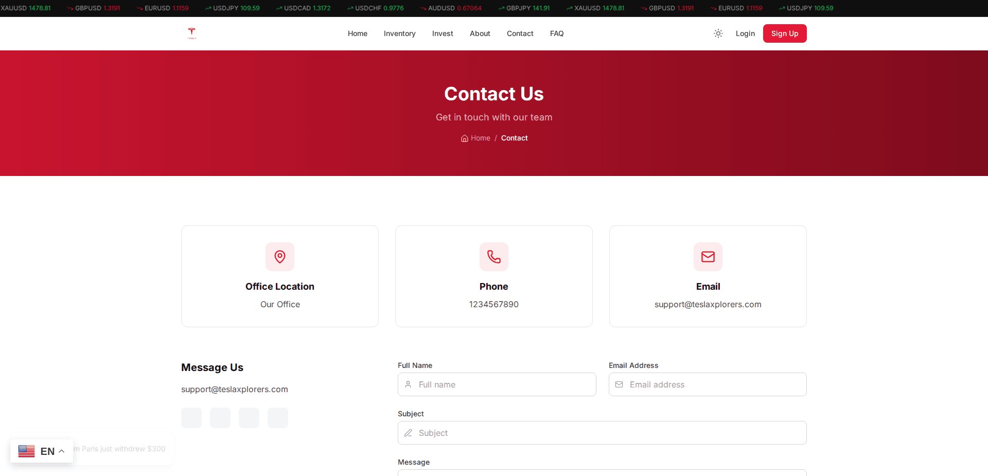 Website screenshot for https://teslaxplorers.com/ - 3
