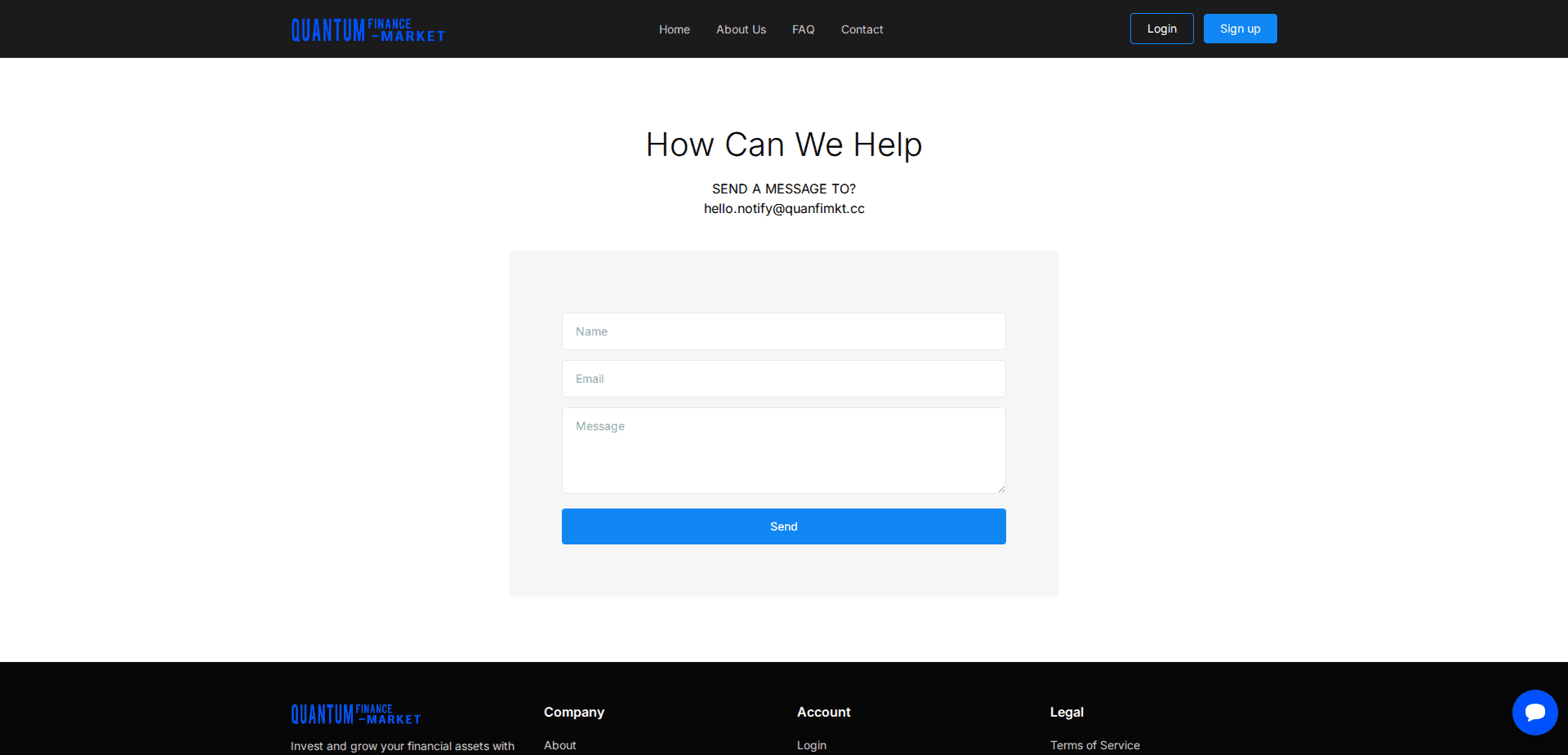 Website screenshot for https://quanfimkt.cc/ - 2