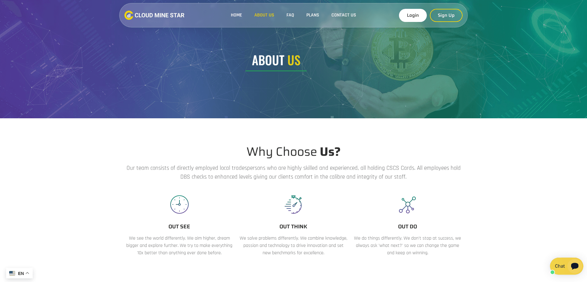 Website screenshot for https://cloudminestar.com/ - 2