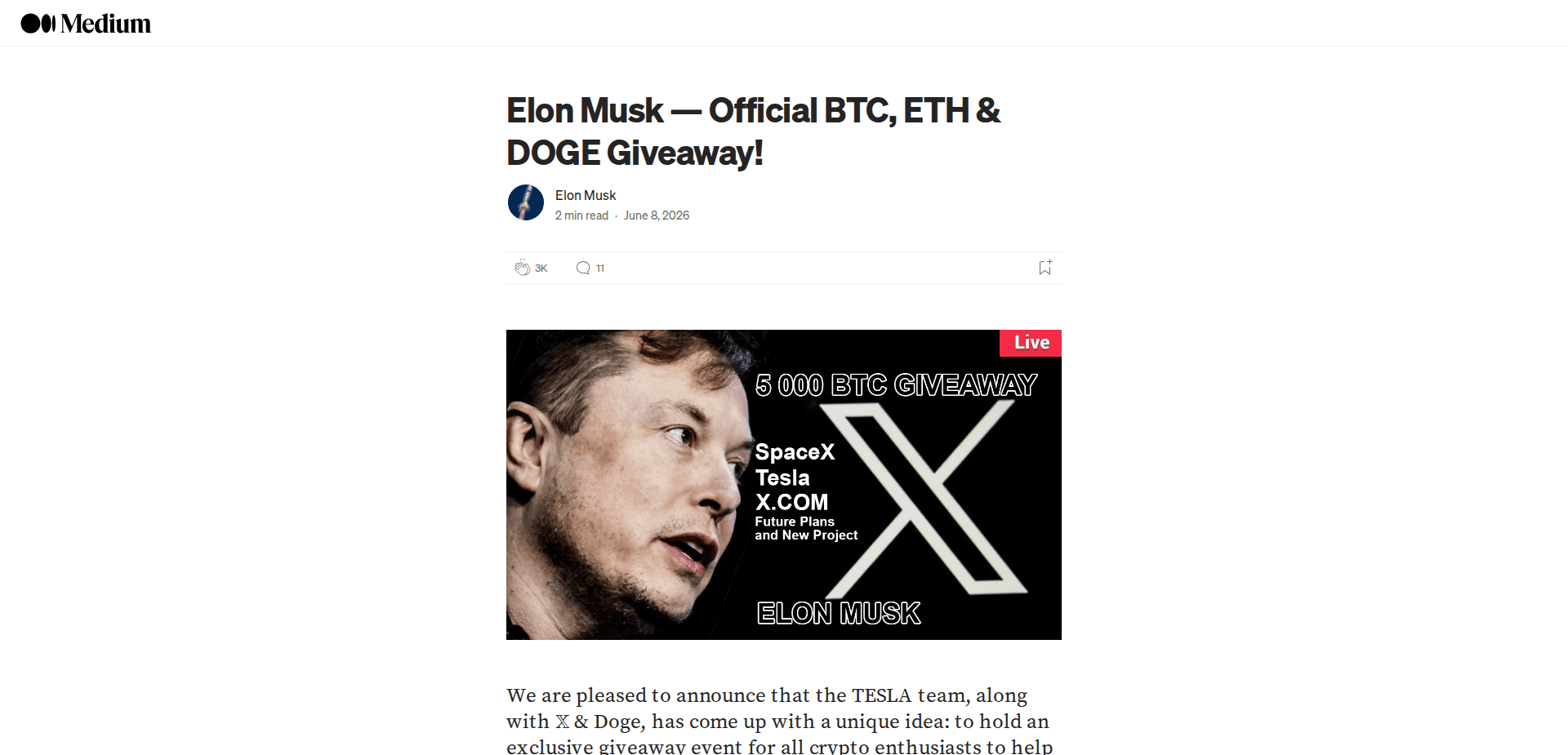 Website screenshot for https://teslaevent.org/ - 1