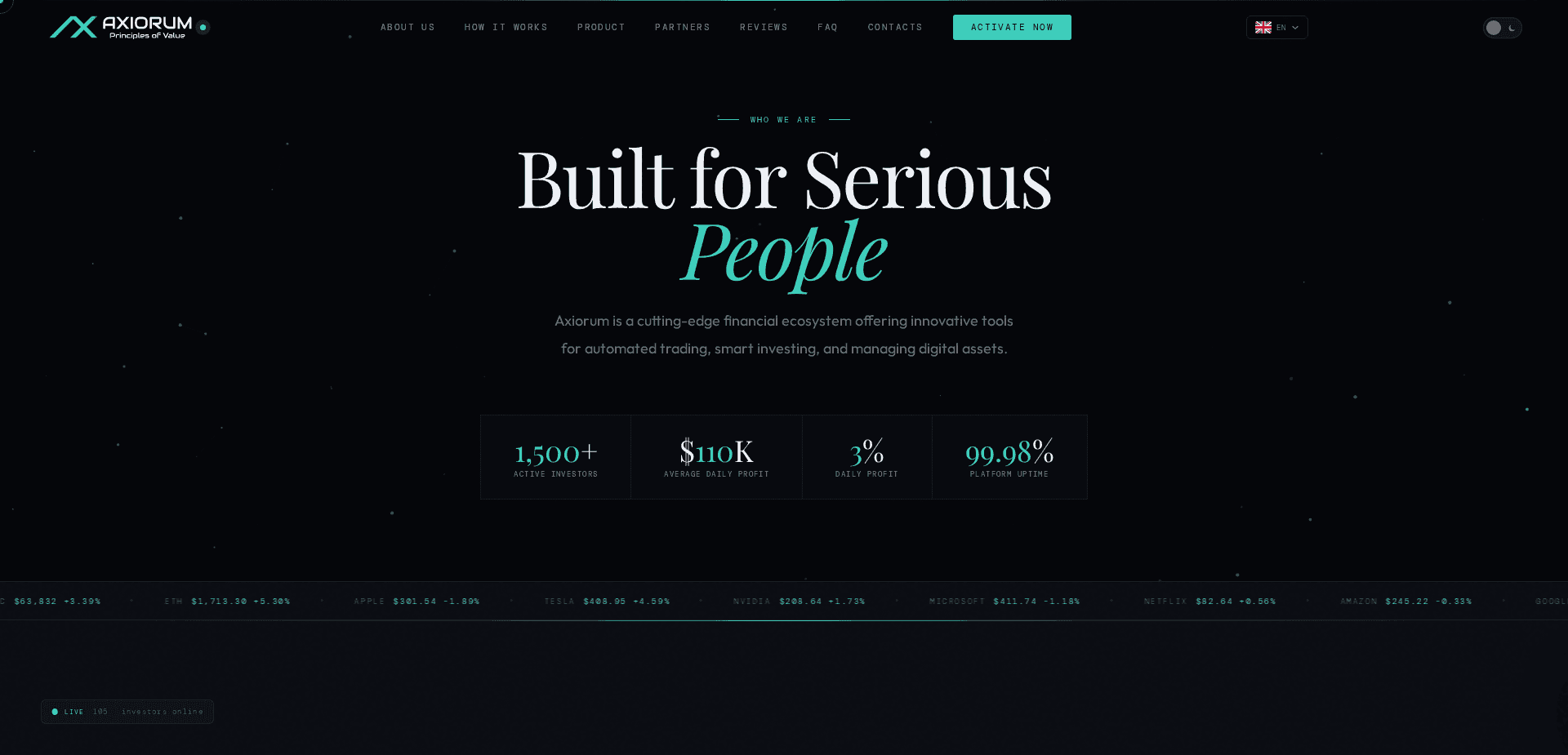 Website screenshot for https://axiorum.com/ - 2