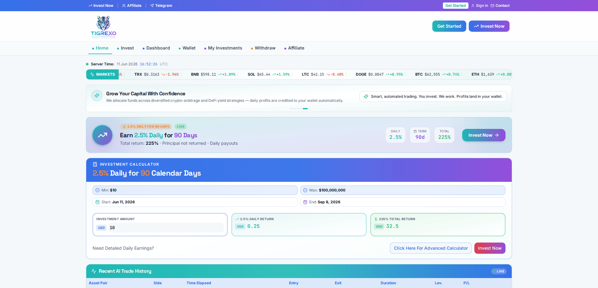 Website screenshot for https://tigrexo.com/ - 1