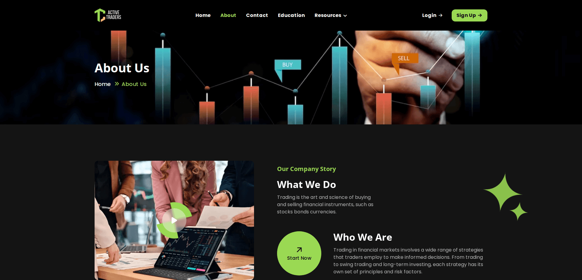 Website screenshot for https://activetradersltd.org/ - 2
