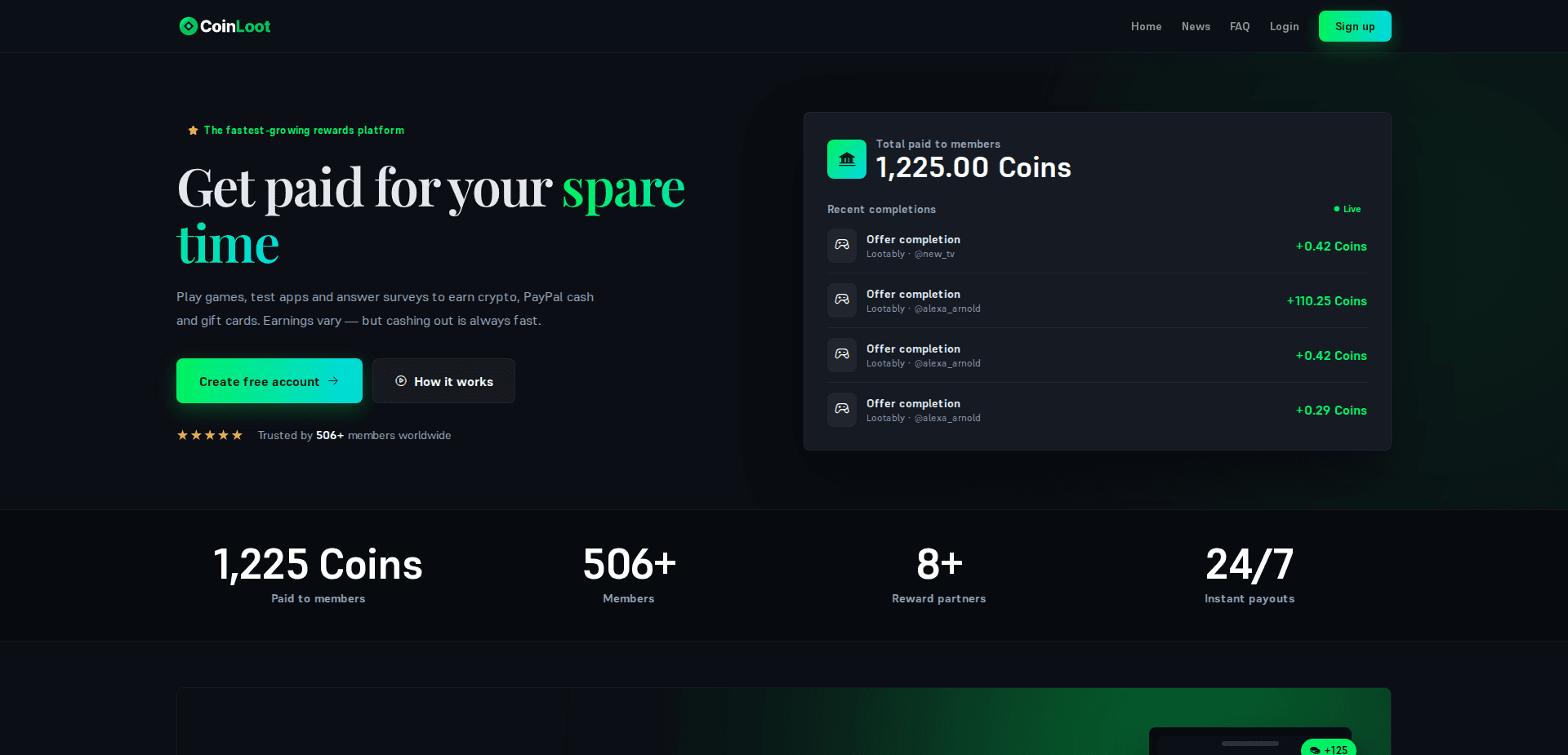 Website screenshot for https://coinloot.gg/ - 1
