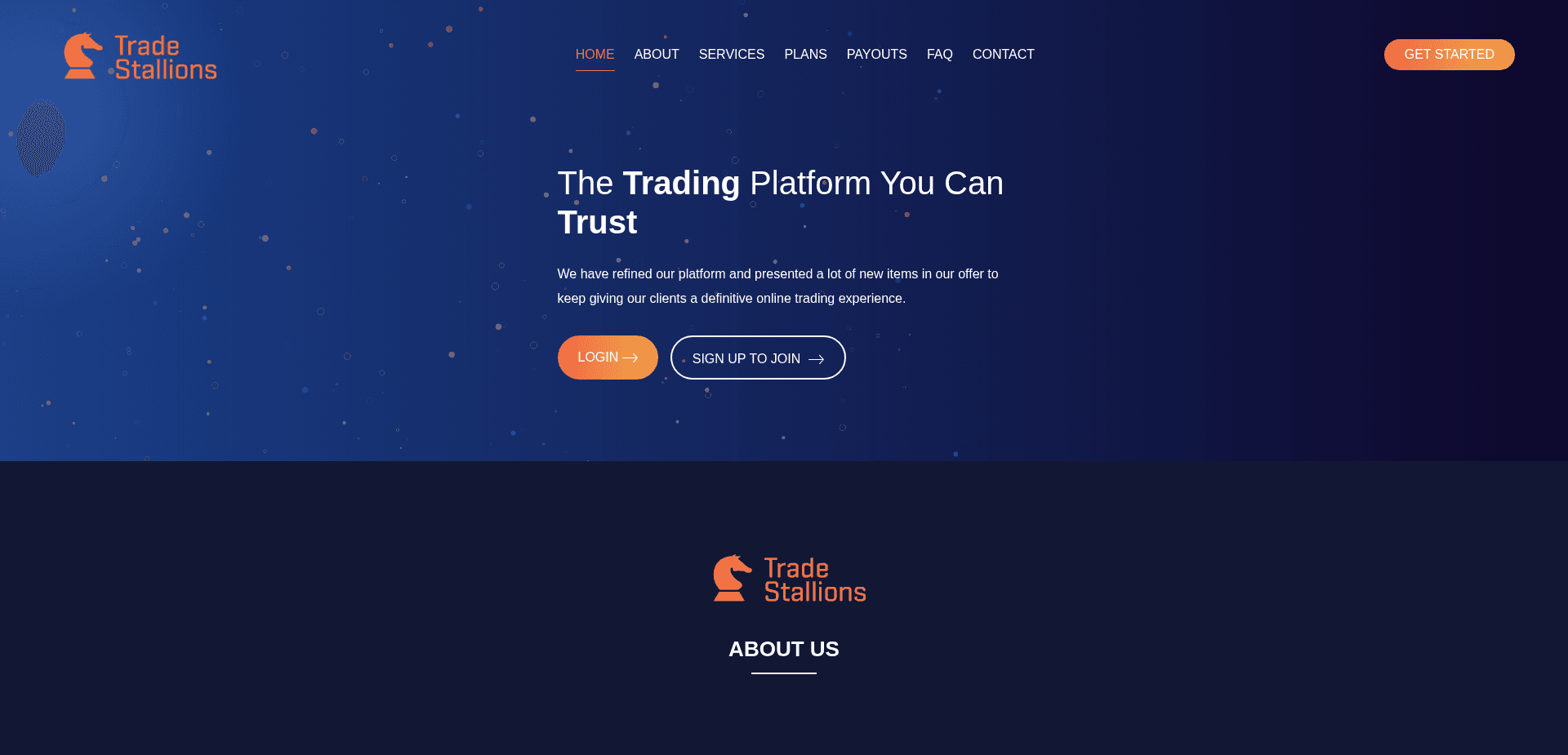Screenshot for tradestalions.com - 1