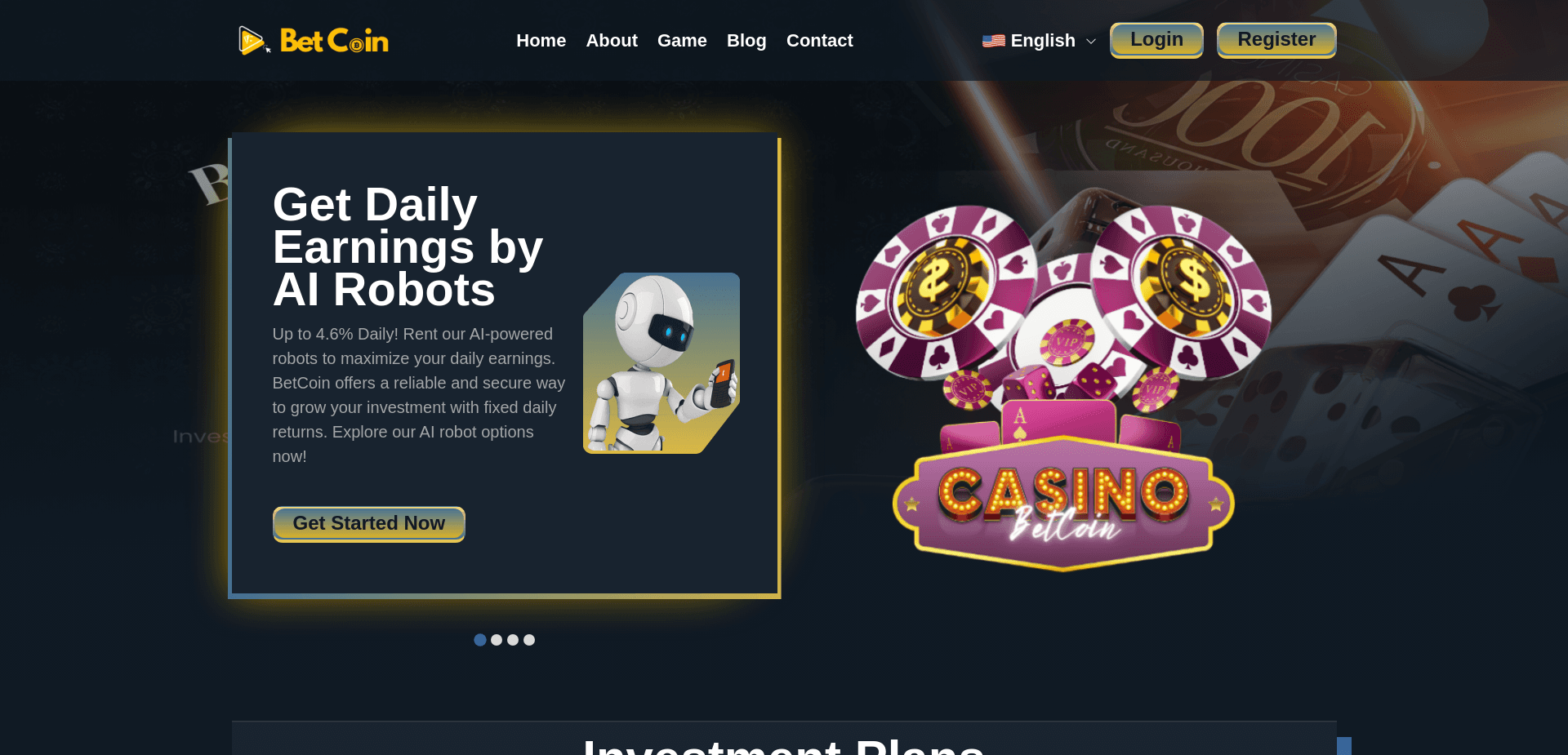 Screenshot for aibetcoin.com - 2