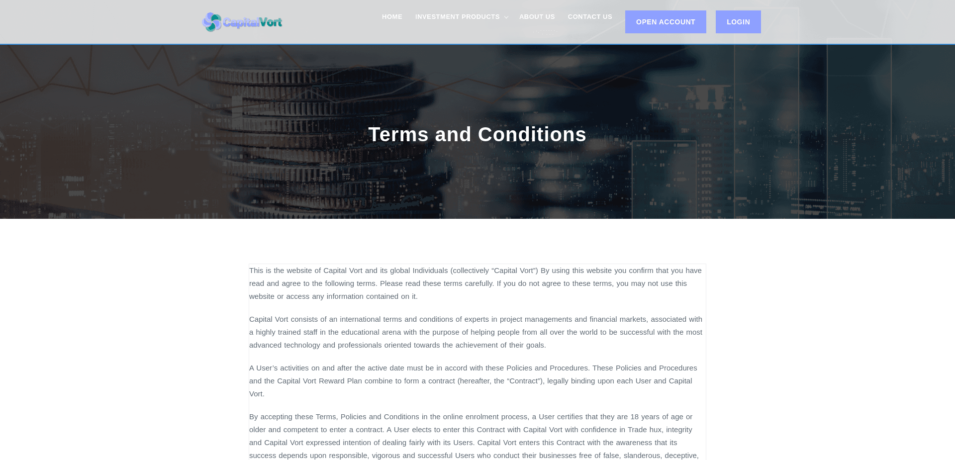 Screenshot for capitalvort.com - 2