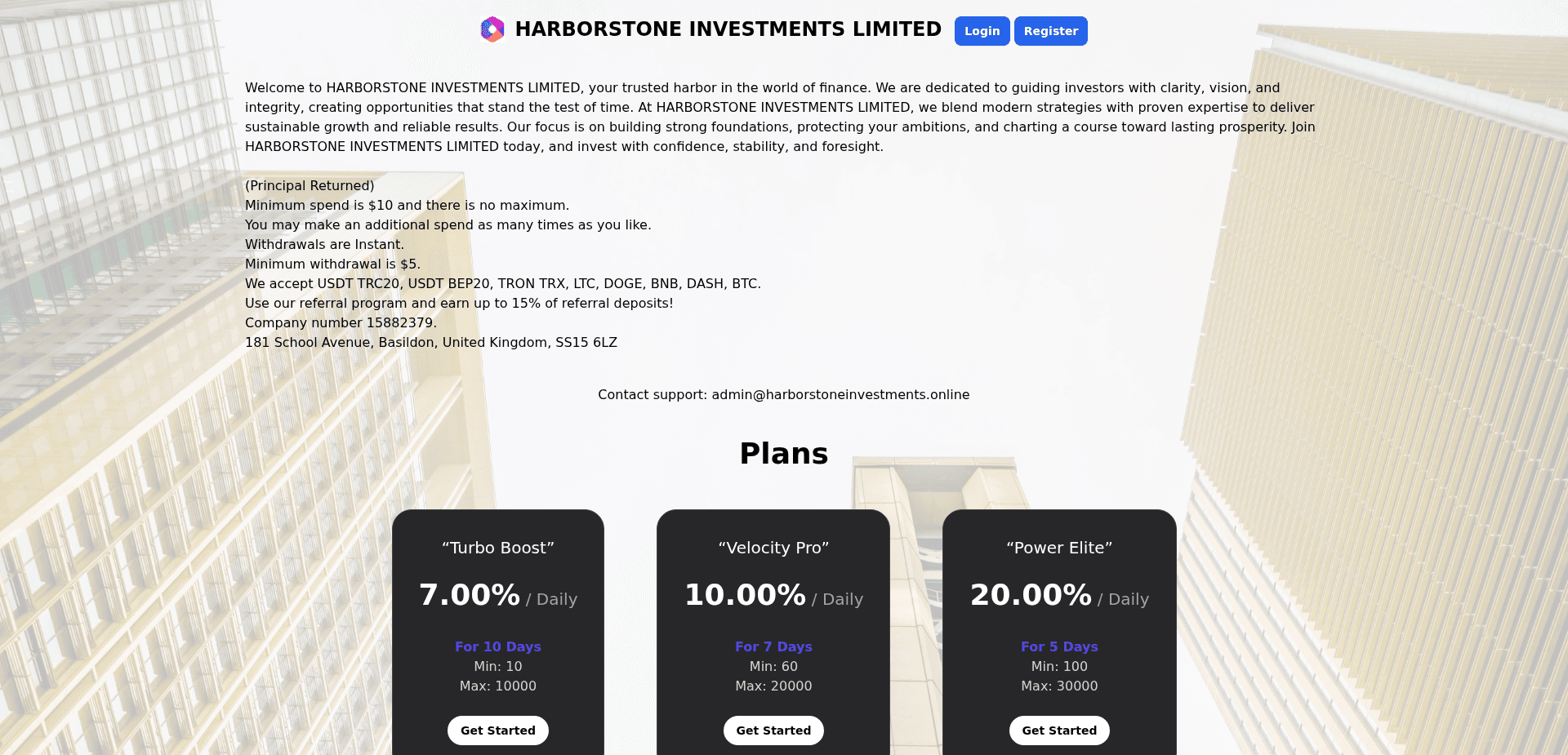 Screenshot for harborstoneinvestments.online - 1