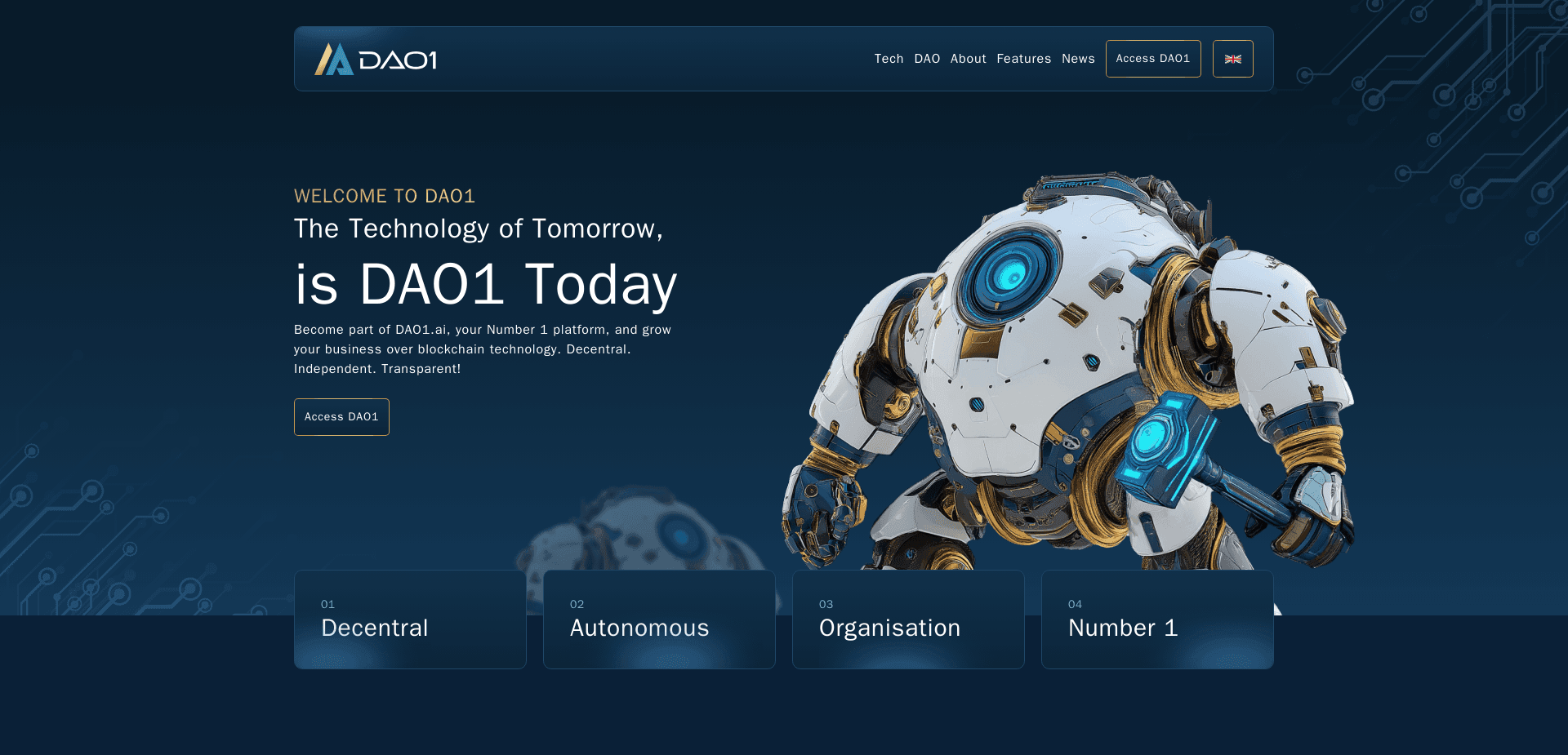 Screenshot for dao1.ai - 1