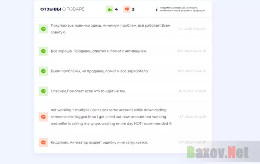 Негативные отзывы