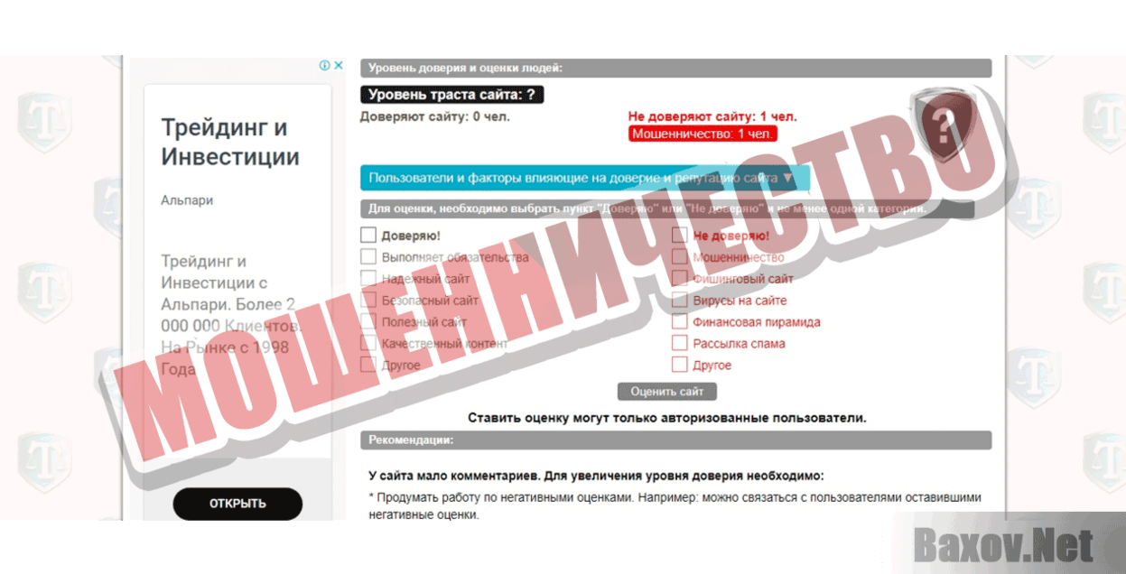 Intek  Мошенничество