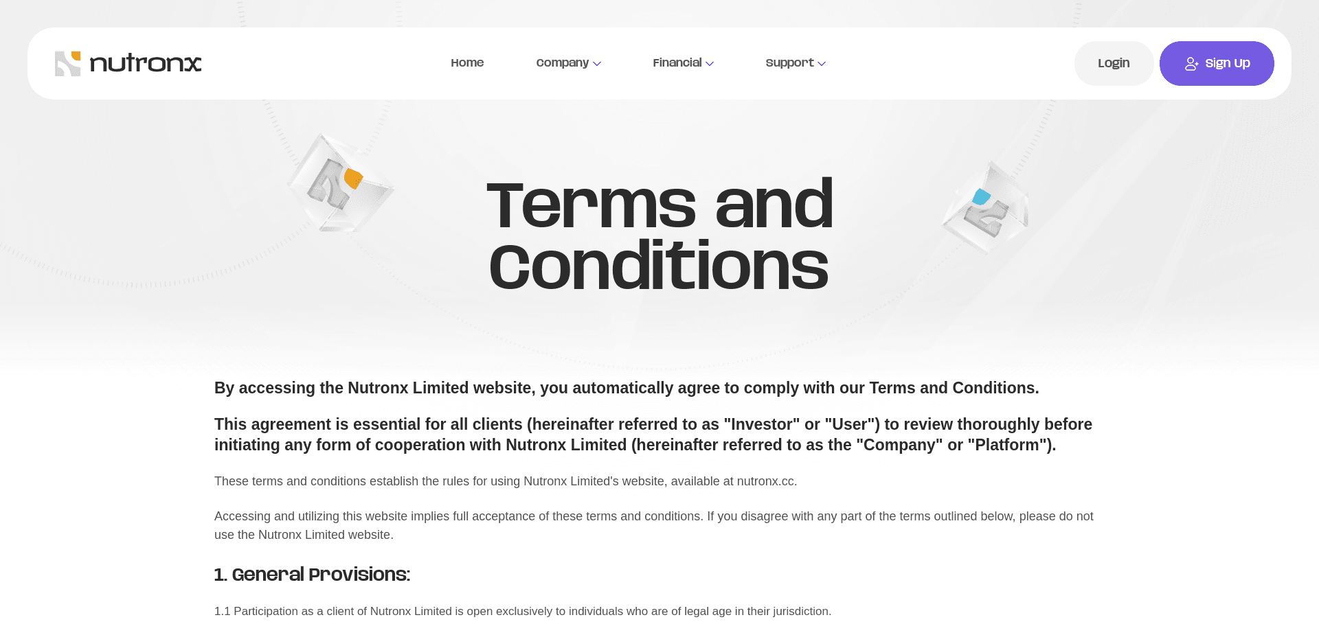 Screenshot for nutronx.org - 0