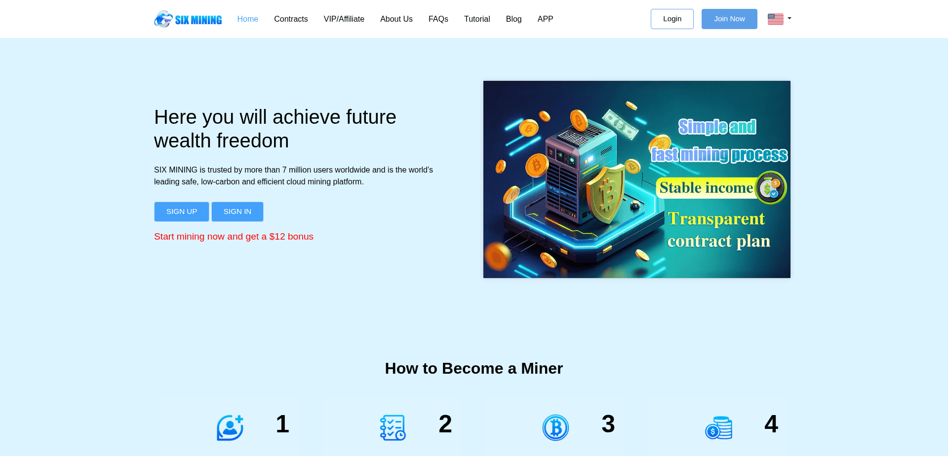 Screenshot for sixmining.com - 0
