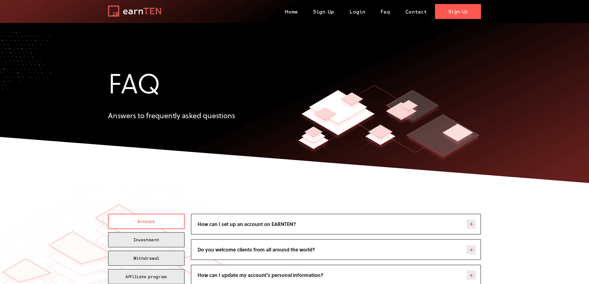 Screenshot for earnten.io - 2
