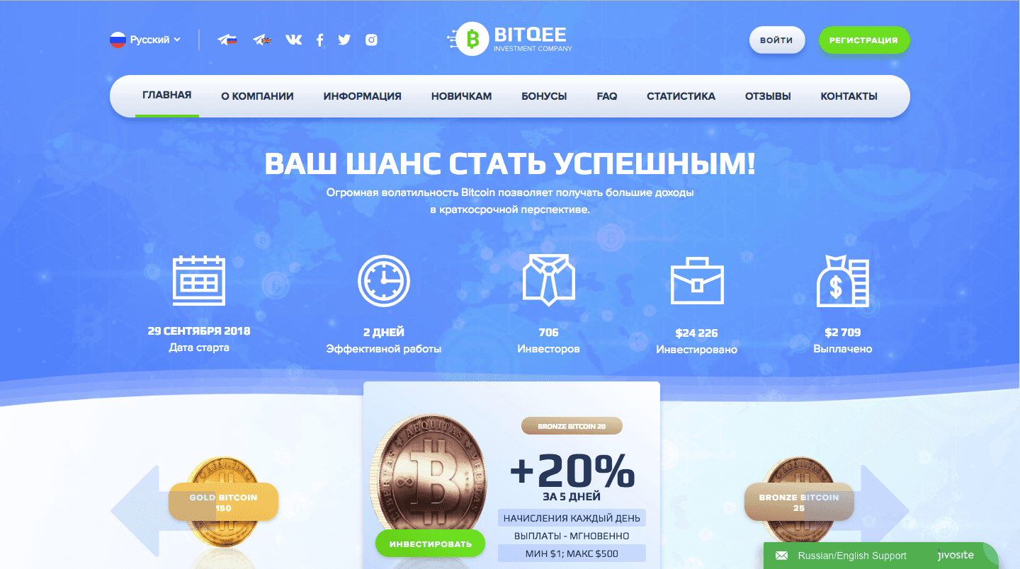 Bitqee - Лохотрон 