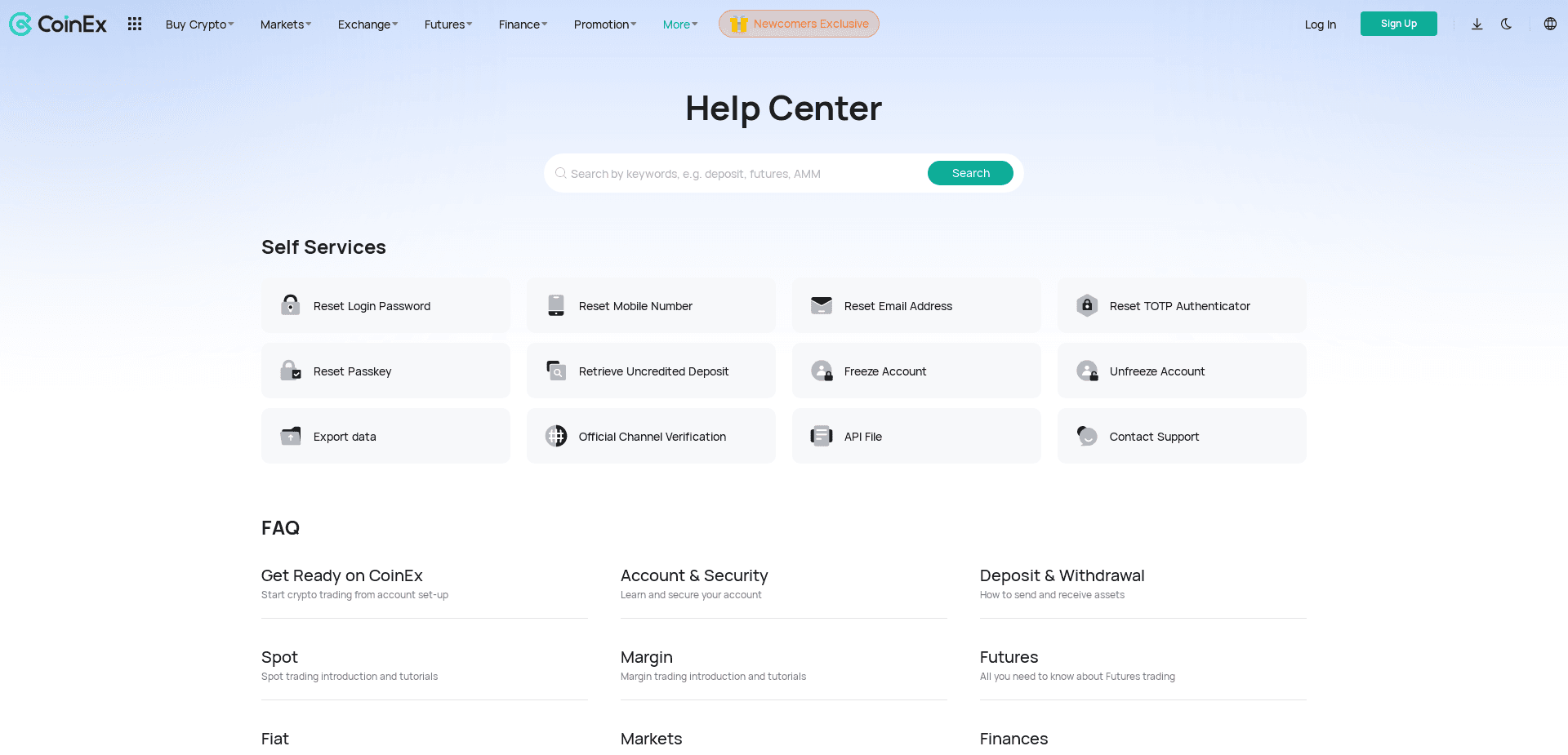 Screenshot for coinex.com - 0