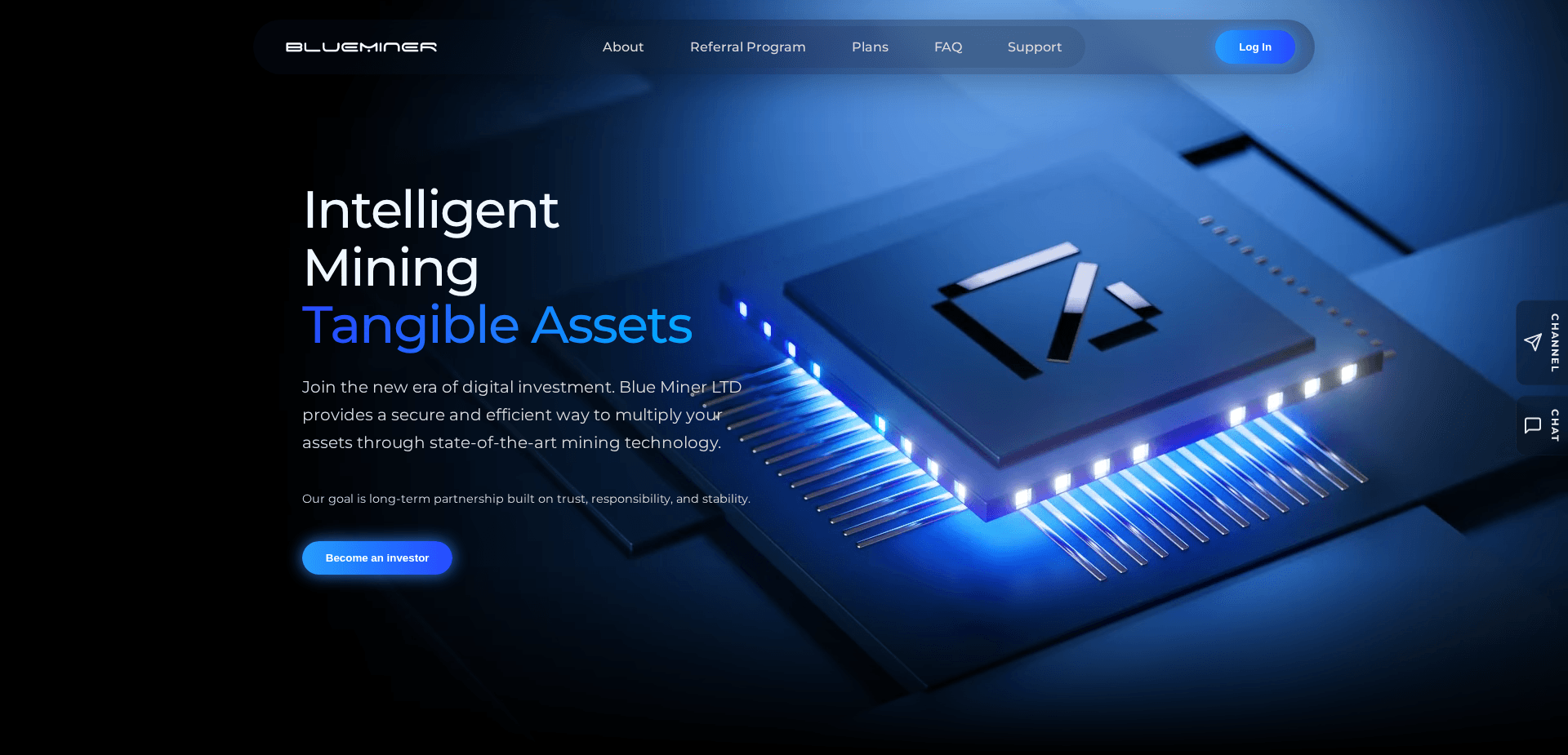 Screenshot for blueminer.cc - 1