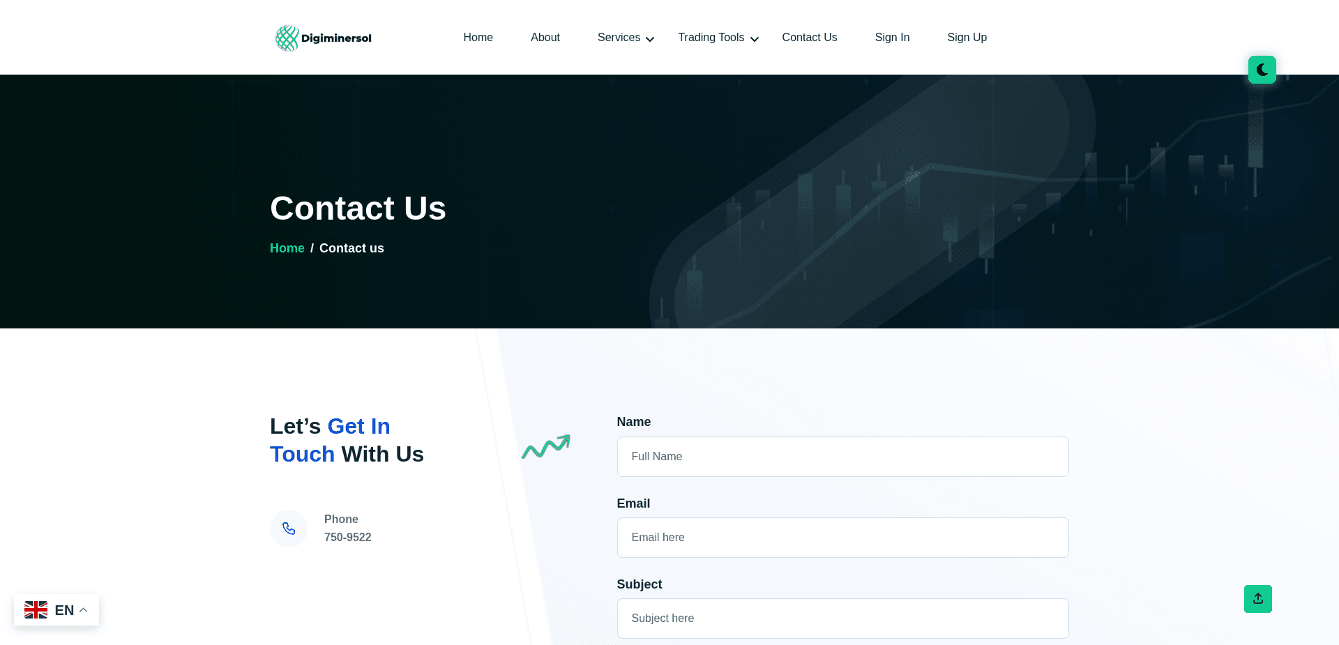 Screenshot for digiminersol.com - 0