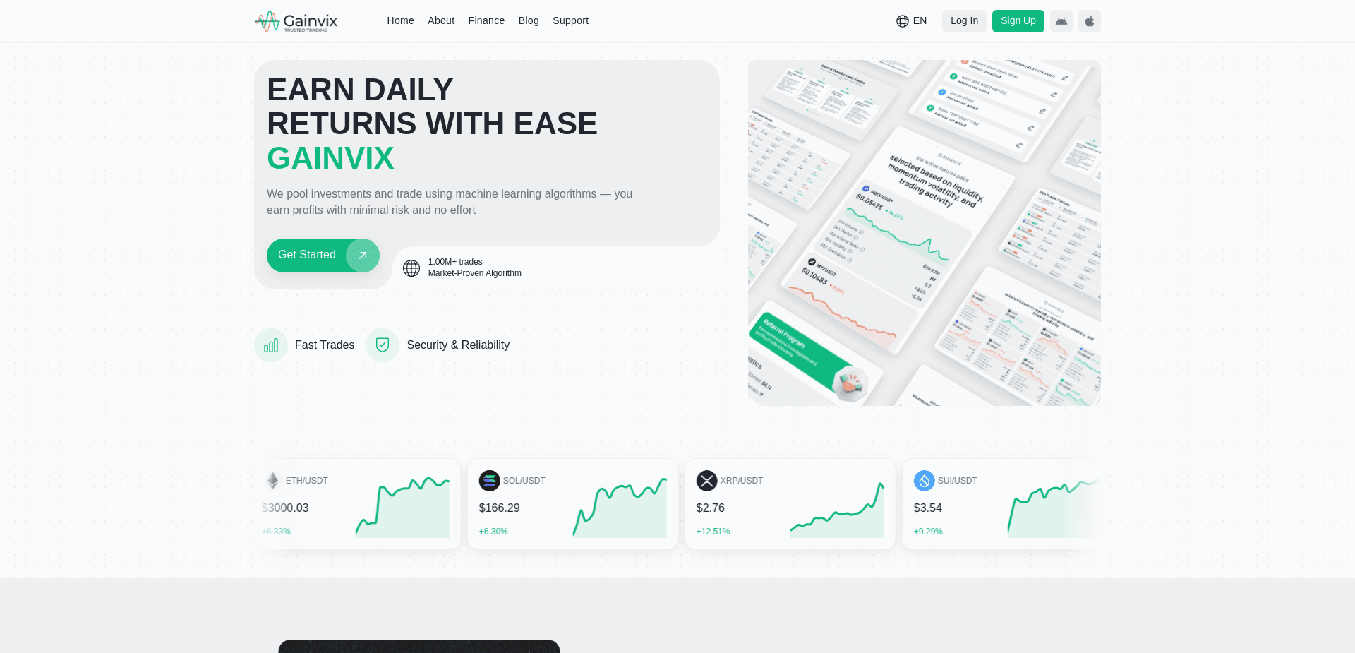Screenshot for gainvix.com - 0