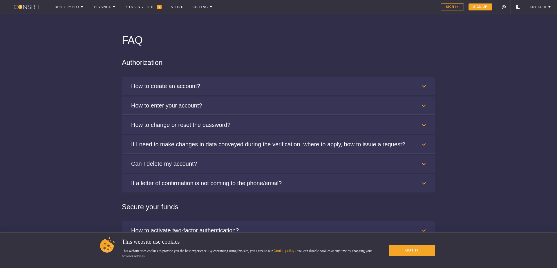 Screenshot for coinsbit.io - 1