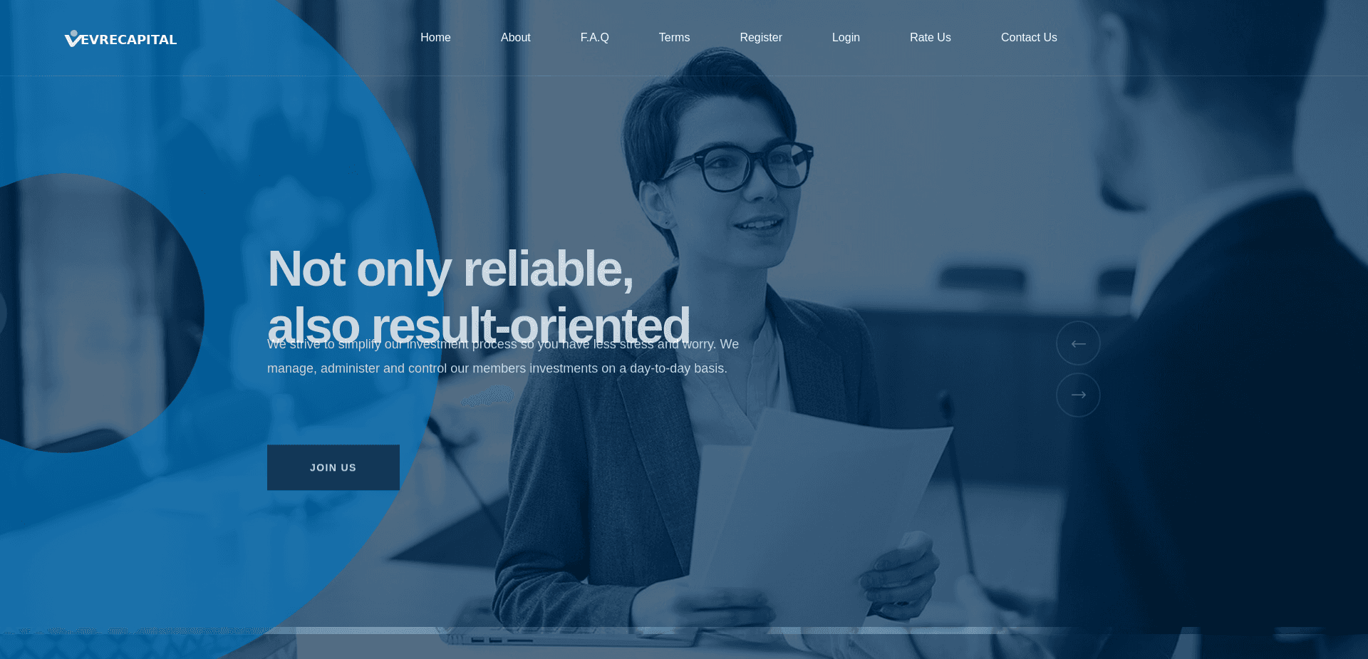 Screenshot for vevrecapital.net - 1