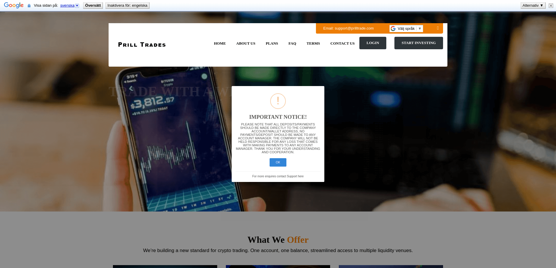 Screenshot for prilltrade.com - 3