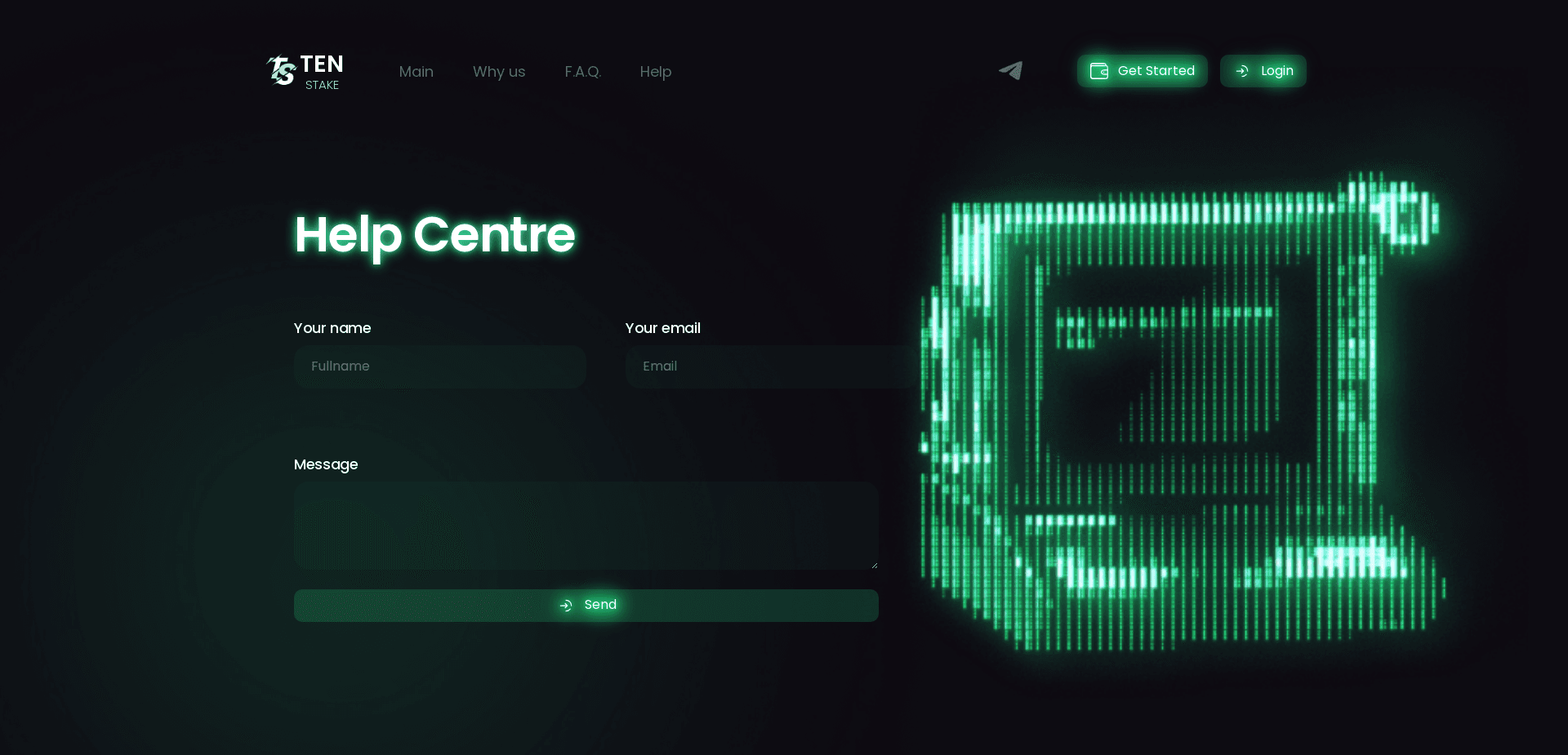 Screenshot for tenstake.com - 1