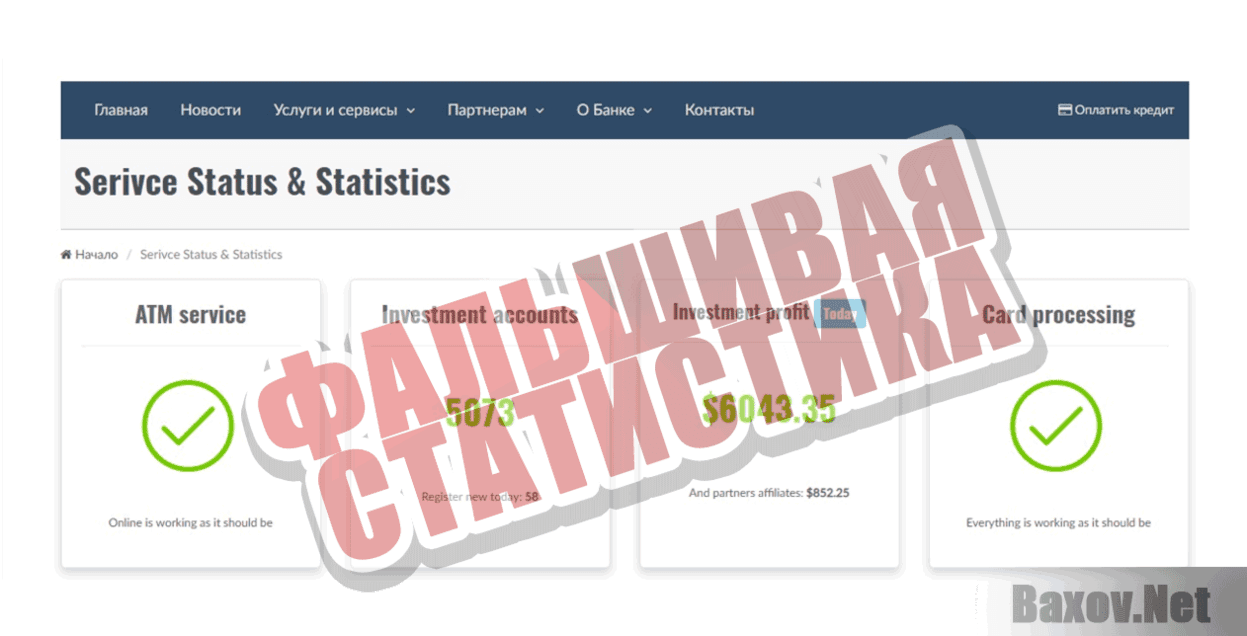 AttonBank Фальшивая статистика