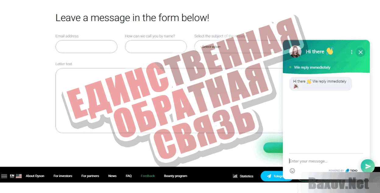DYSON Единственная обратная связь
