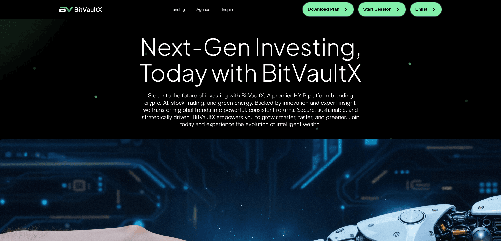 Screenshot for bitvaultx.biz - 1