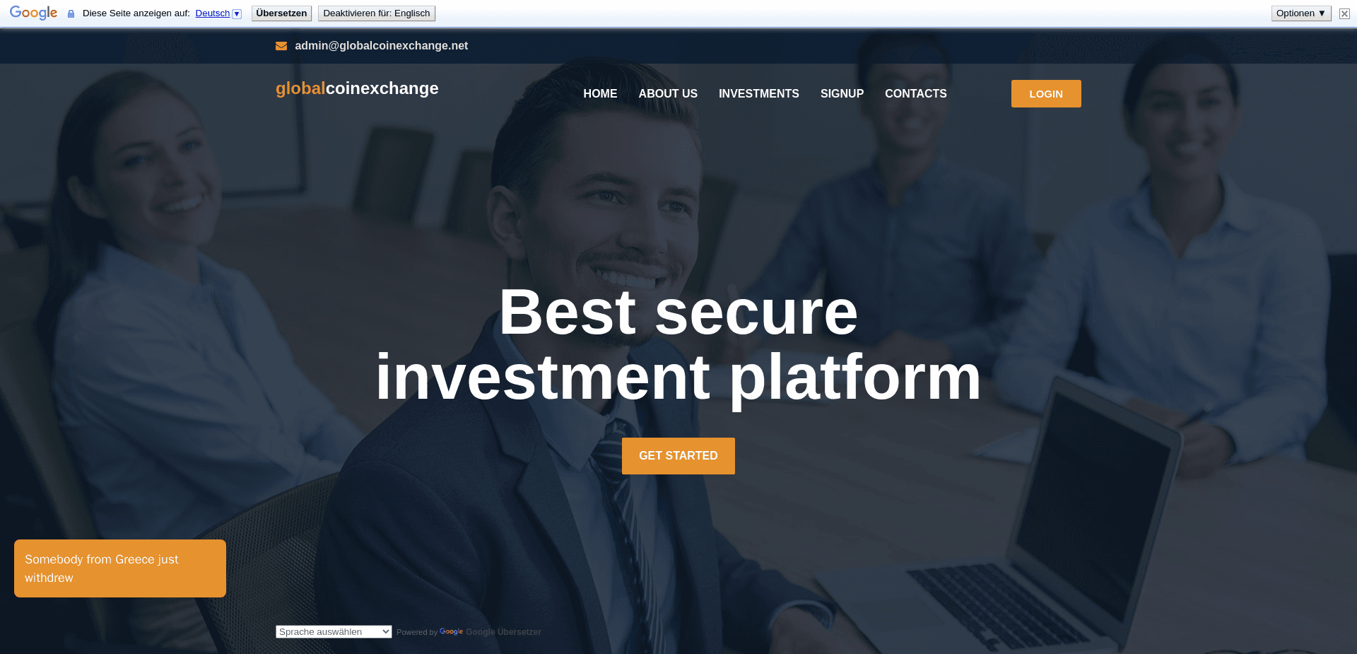 Screenshot for globalcoinexchange.net - 1