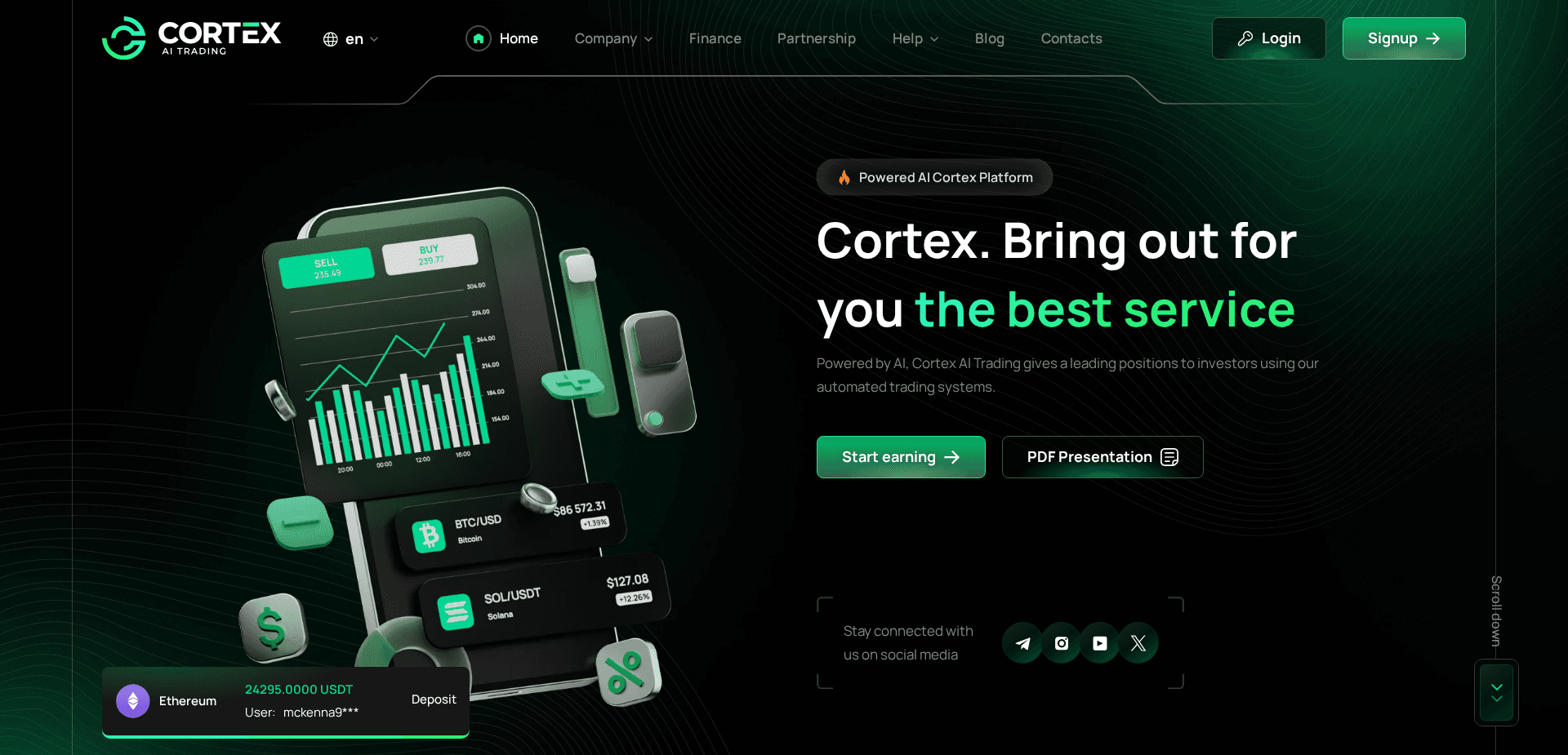 Screenshot for cortextrade.io - 3