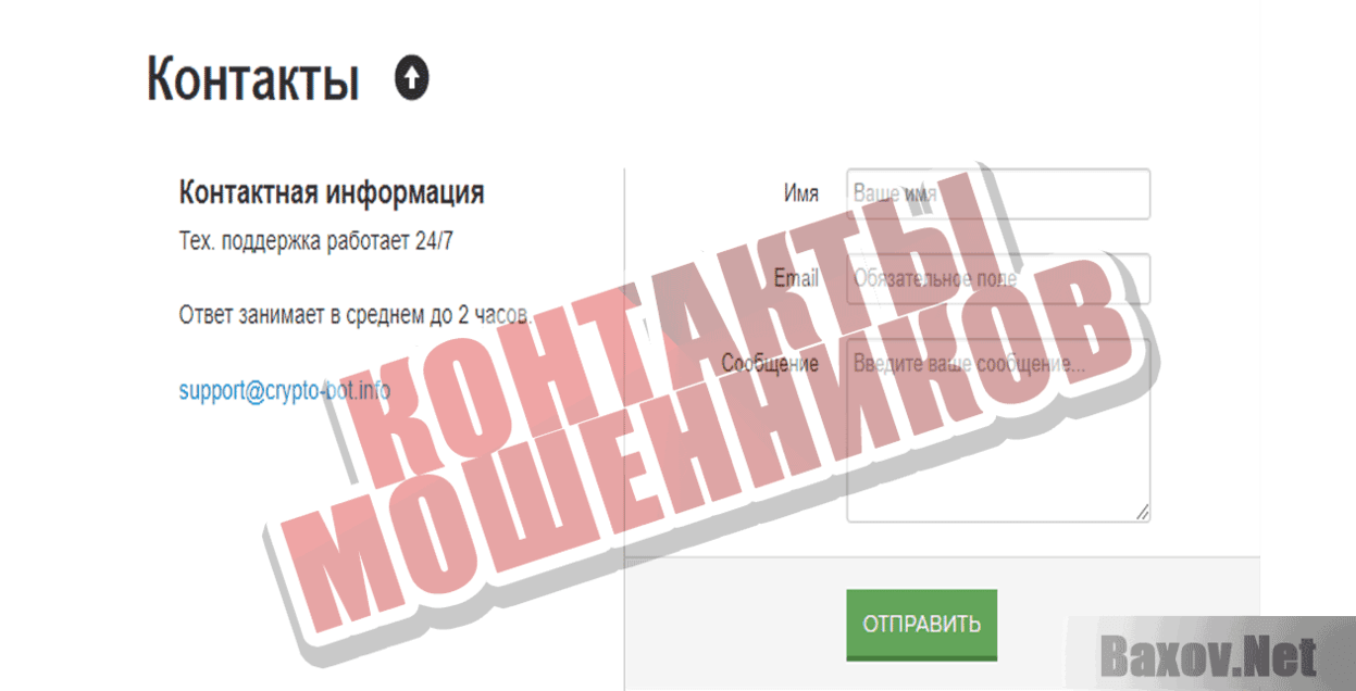 Crypto Bot Контакты мошенников