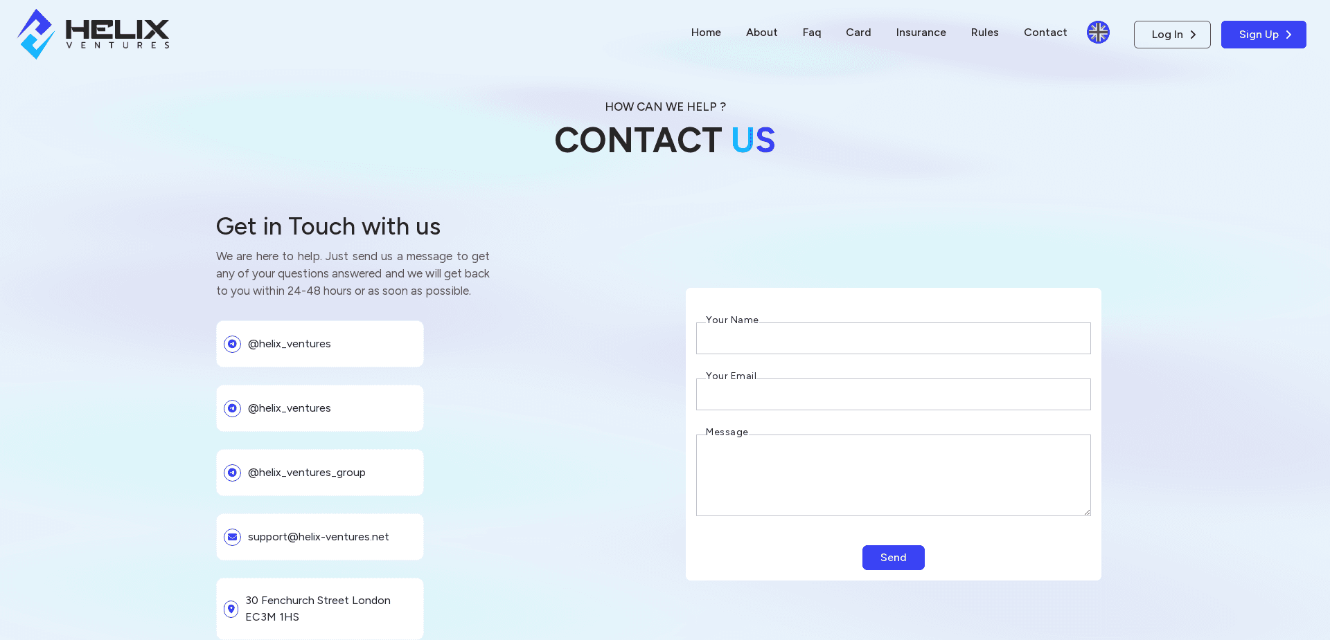 Screenshot for helix-ventures.net - 0