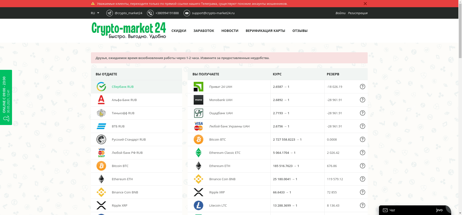 Crypto-Market24 отзывы и обзор. Развод, лохотрон или правда. Только честные и правдивые отзывы.