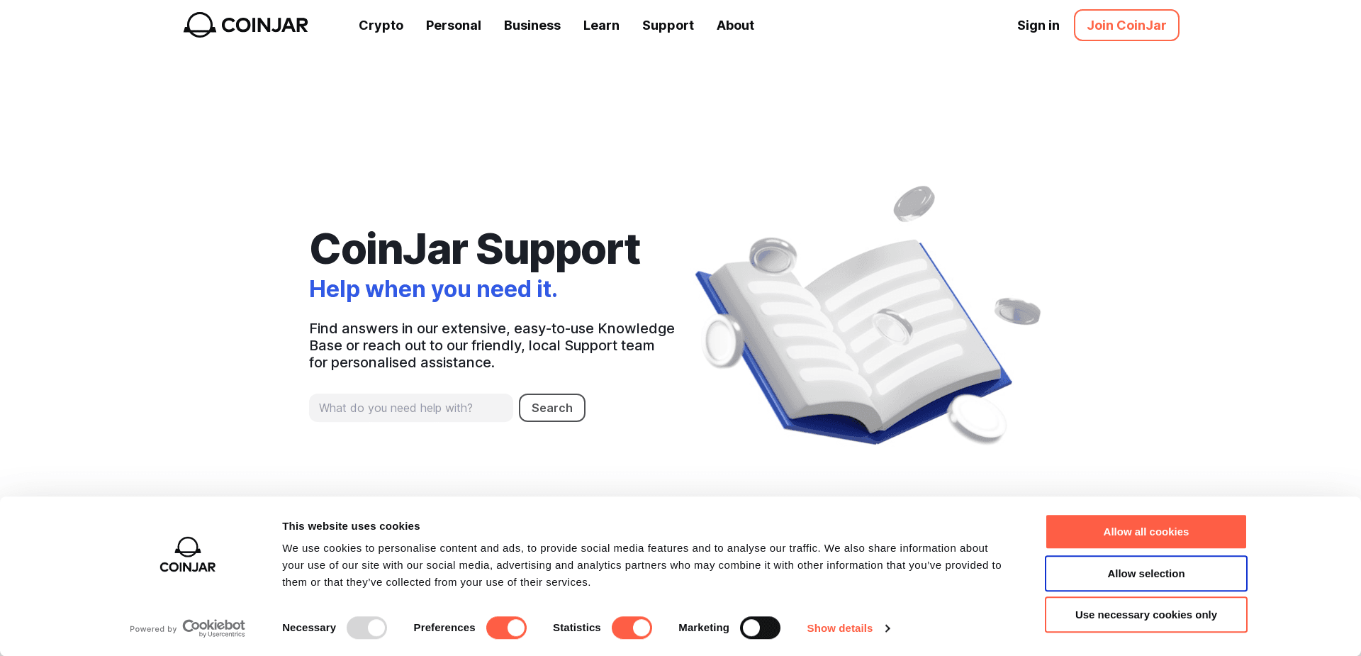 Screenshot for coinjar.com - 3