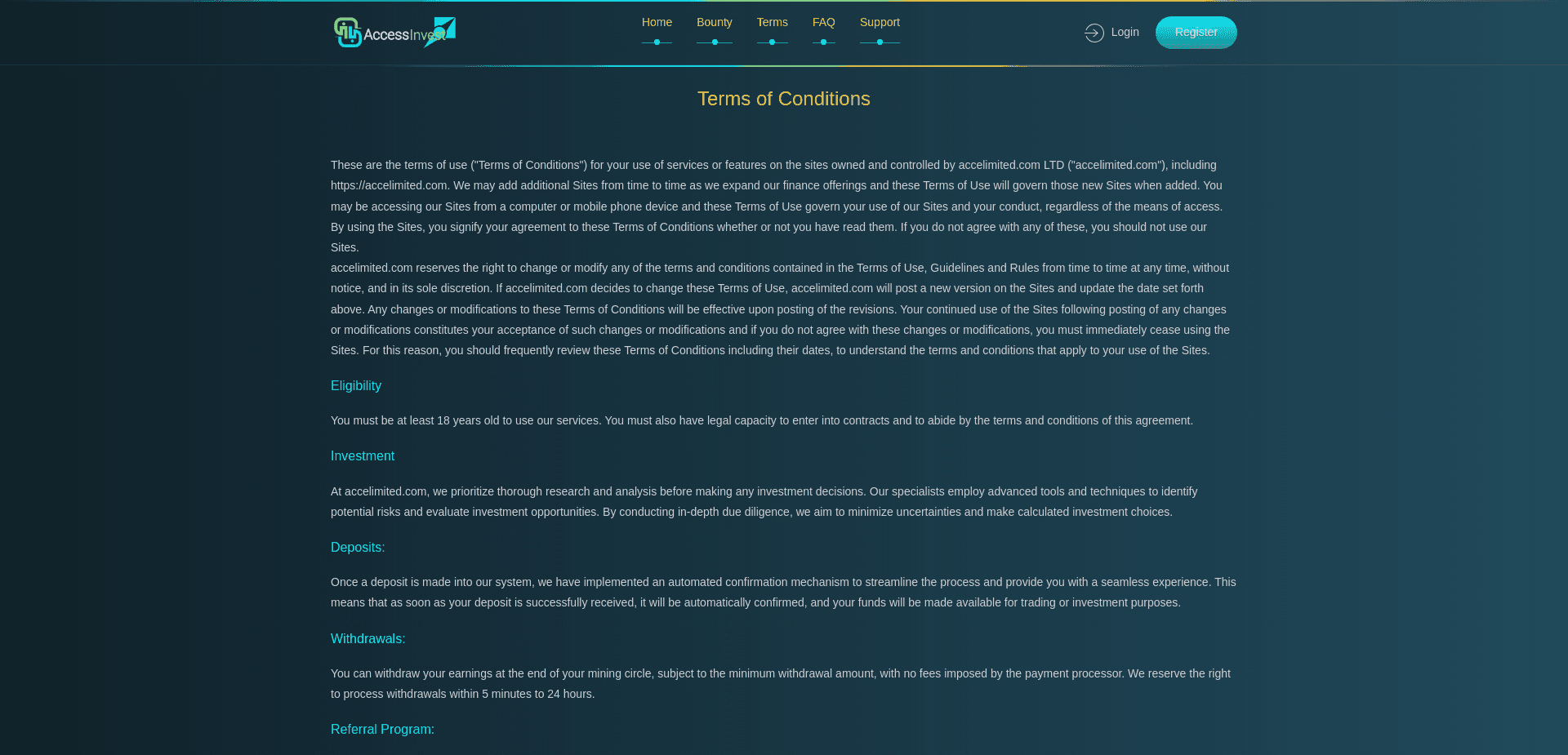 Screenshot for accelimited.com - 3